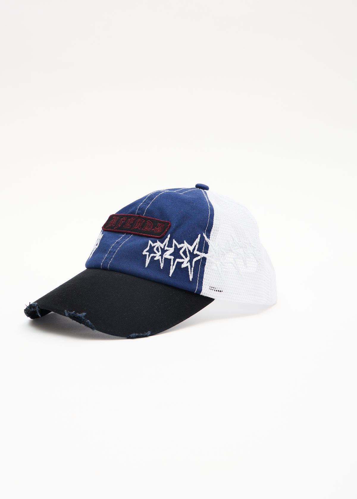 AFENDS Constellation - Six Panel Mesh Cap - Washed Slate Blue