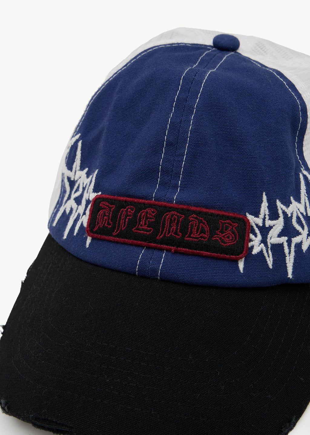AFENDS Constellation - Six Panel Mesh Cap - Washed Slate Blue