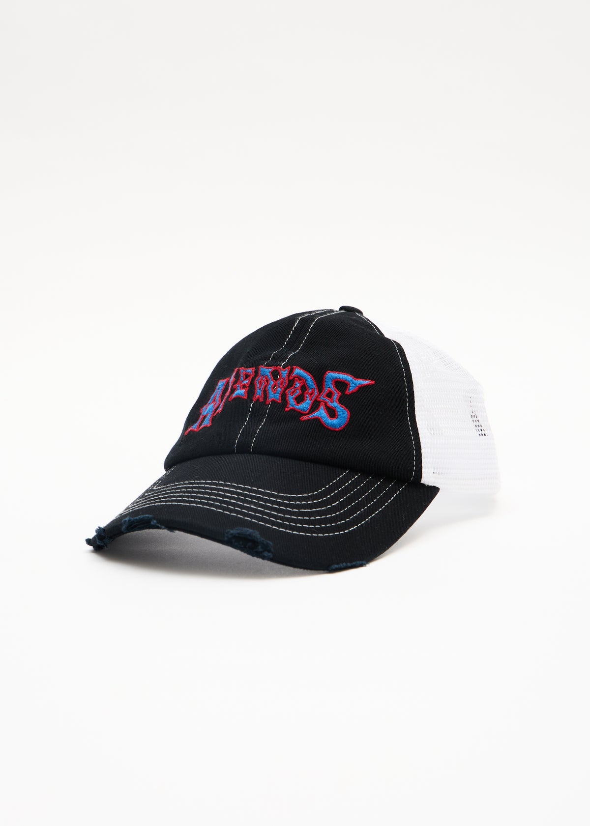 AFENDS Mot - Six Panel Mesh Cap - Stone Black