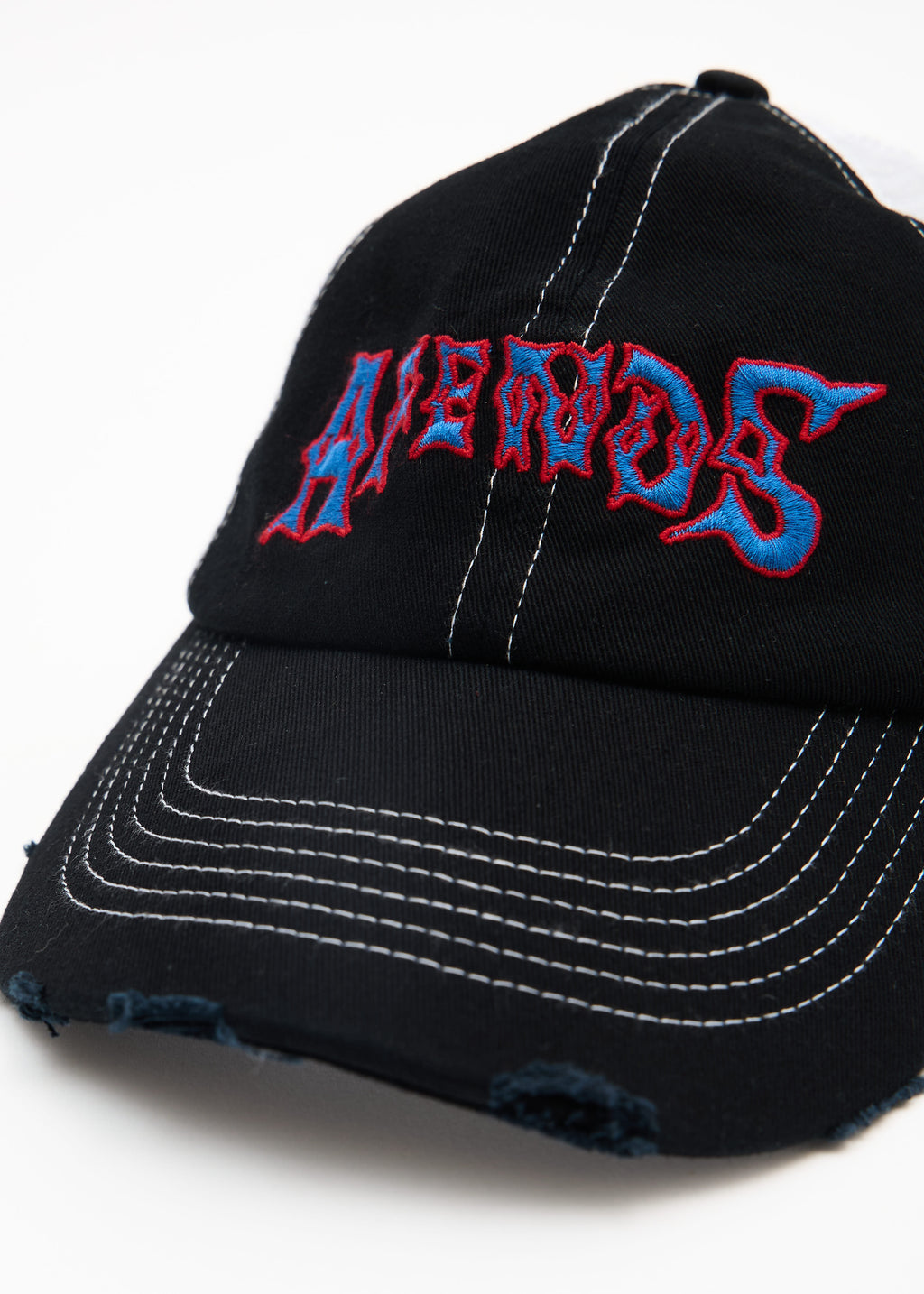 AFENDS Mot - Six Panel Mesh Cap - Stone Black