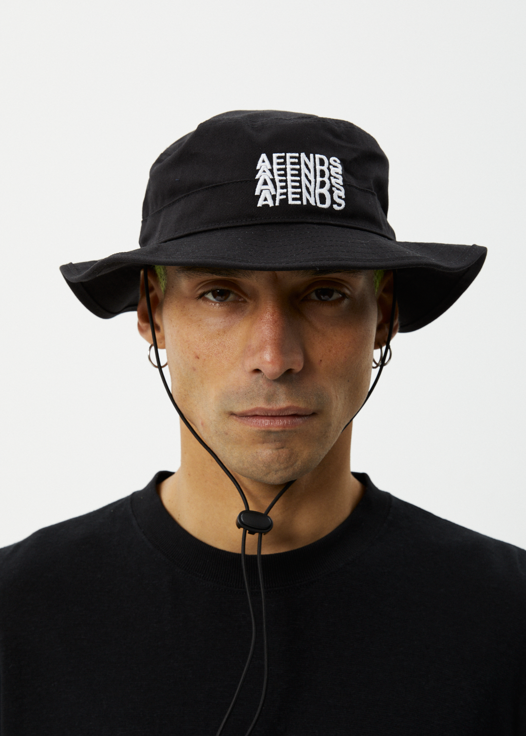 AFENDS Mens Limits - Bucket Hat - Black 