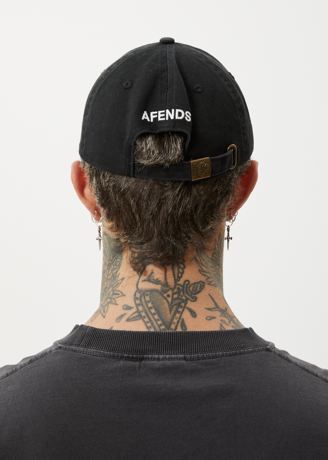 AFENDS Mens Core - Six Panel Cap - Stone Black 