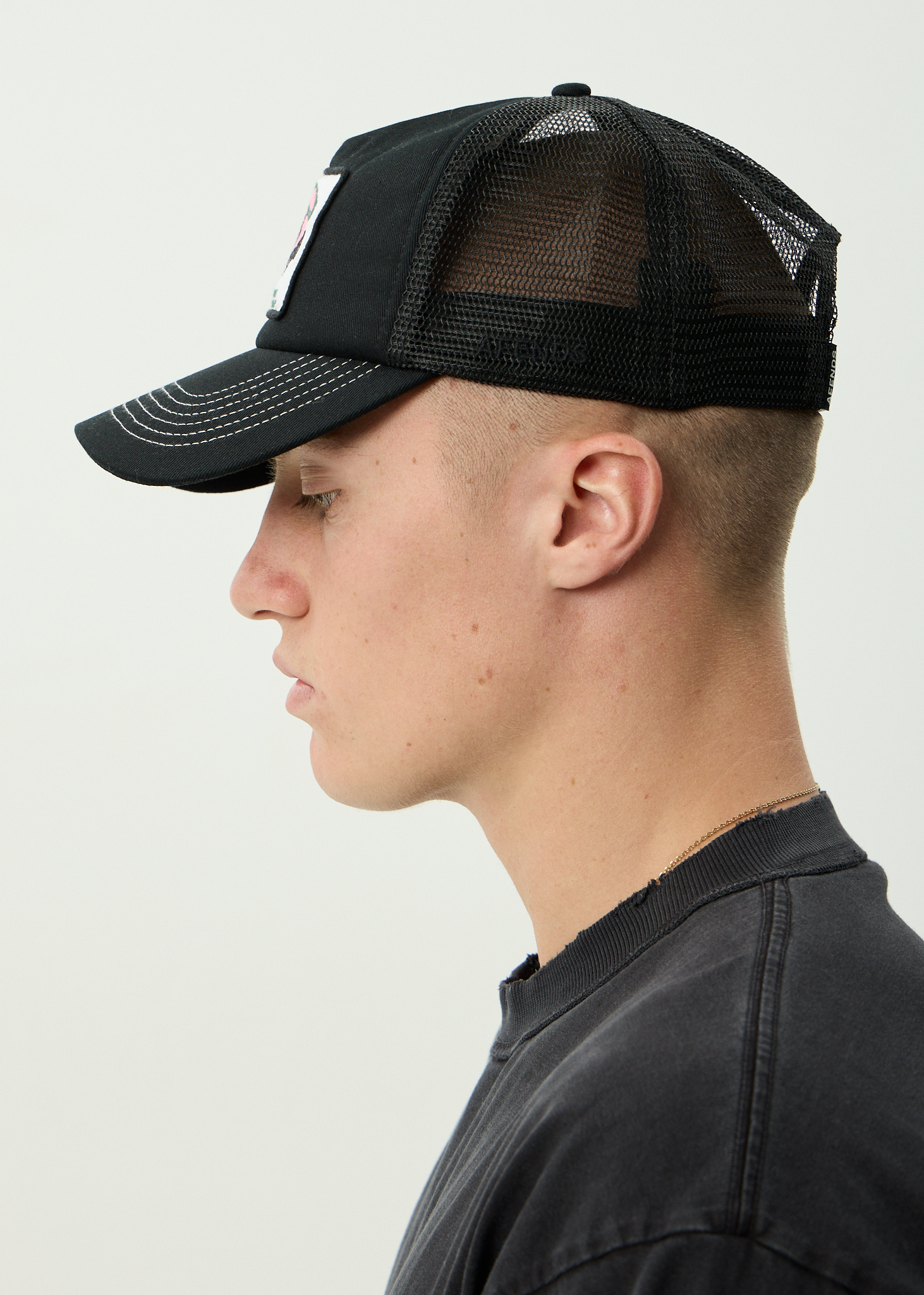 AFENDS Mens Genuine Sentiment - Recycled Trucker Cap - Black