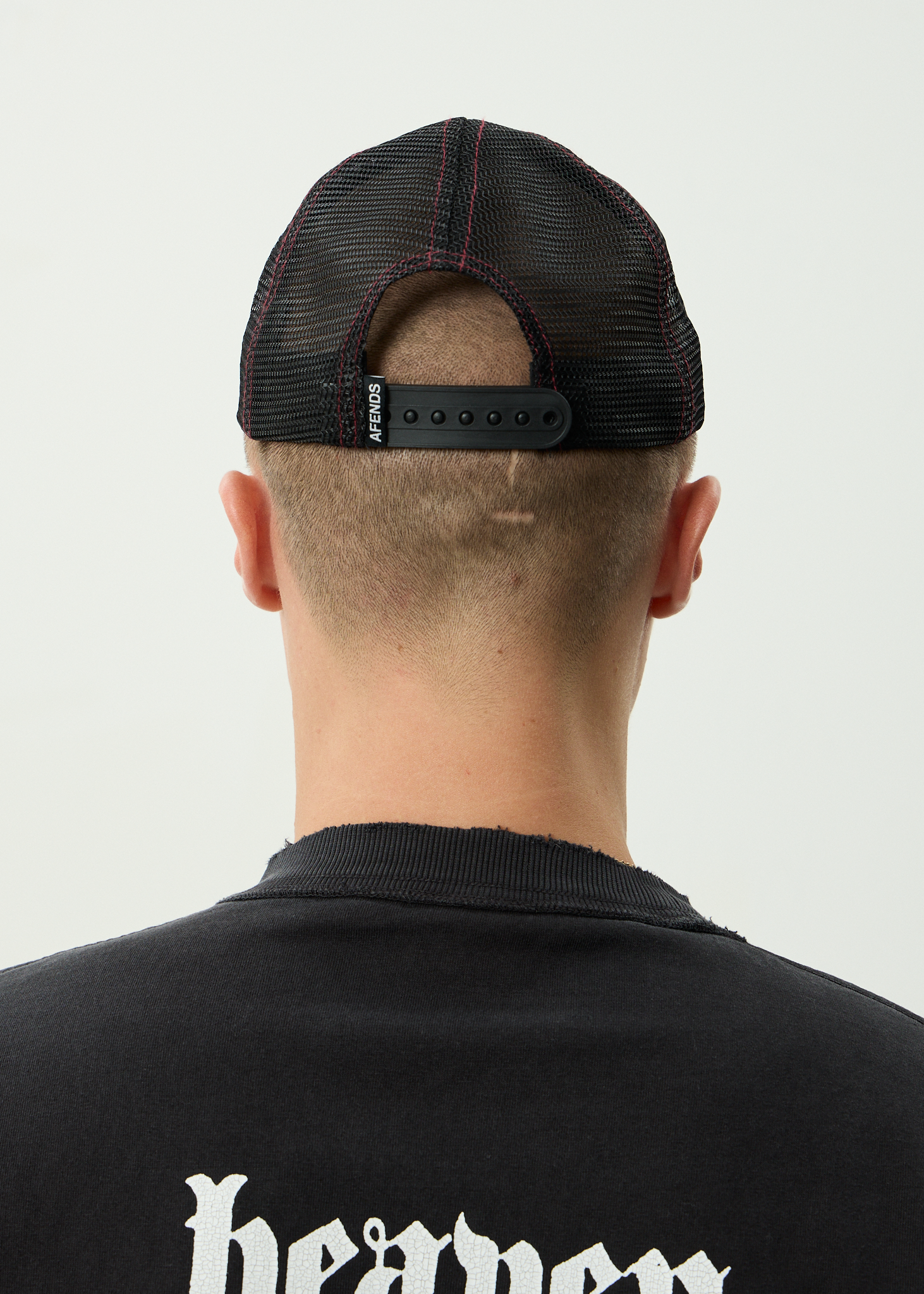 AFENDS Mens Supply - Recycled Six Panel Mesh Cap - Black