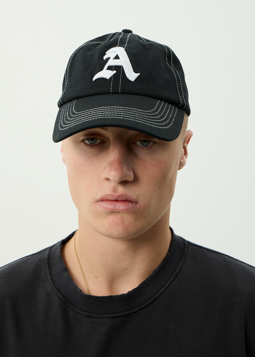 AFENDS Mens Ayy - Recycled Six Panel Cap - Black