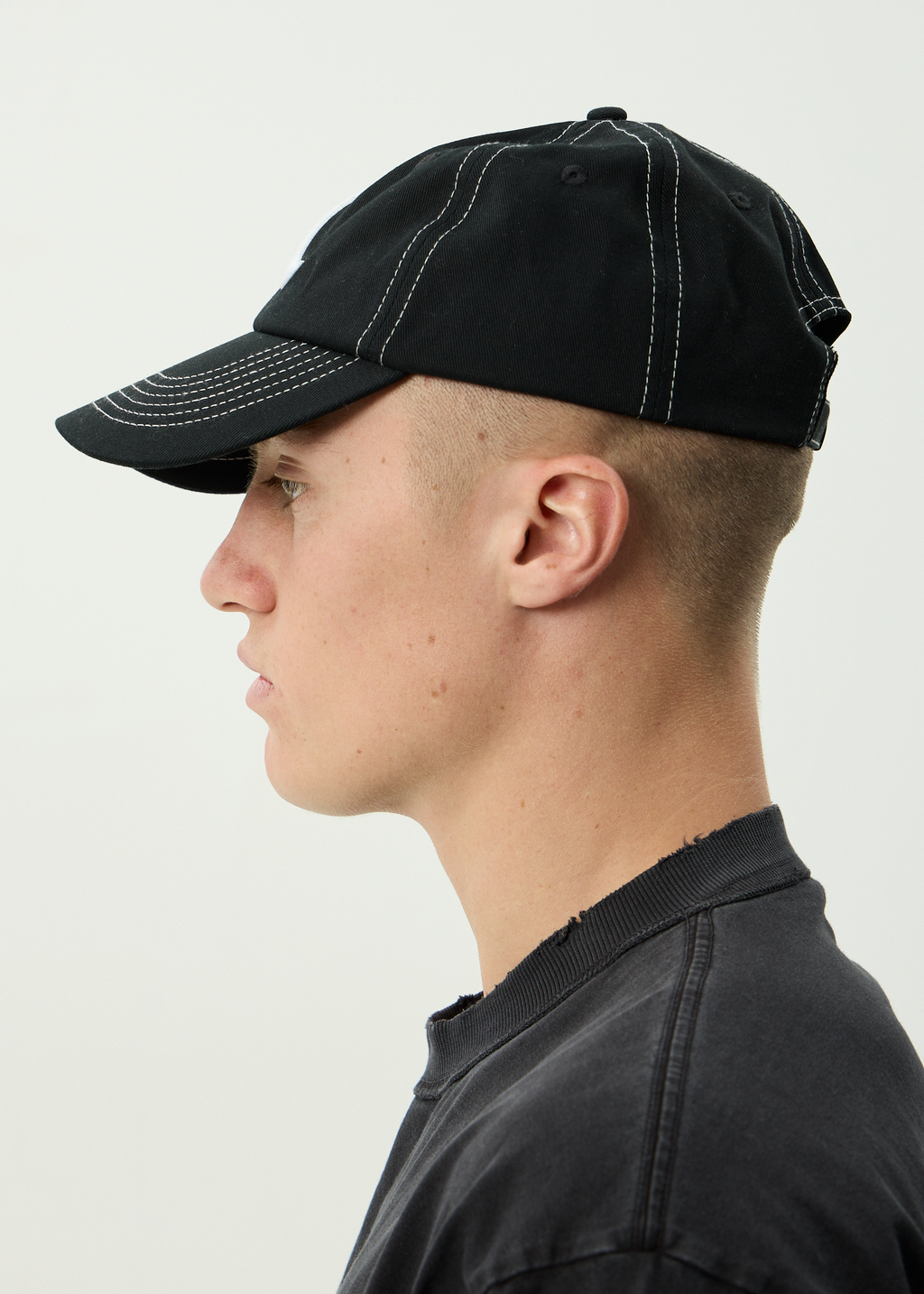 AFENDS Mens Ayy - Recycled Six Panel Cap - Black