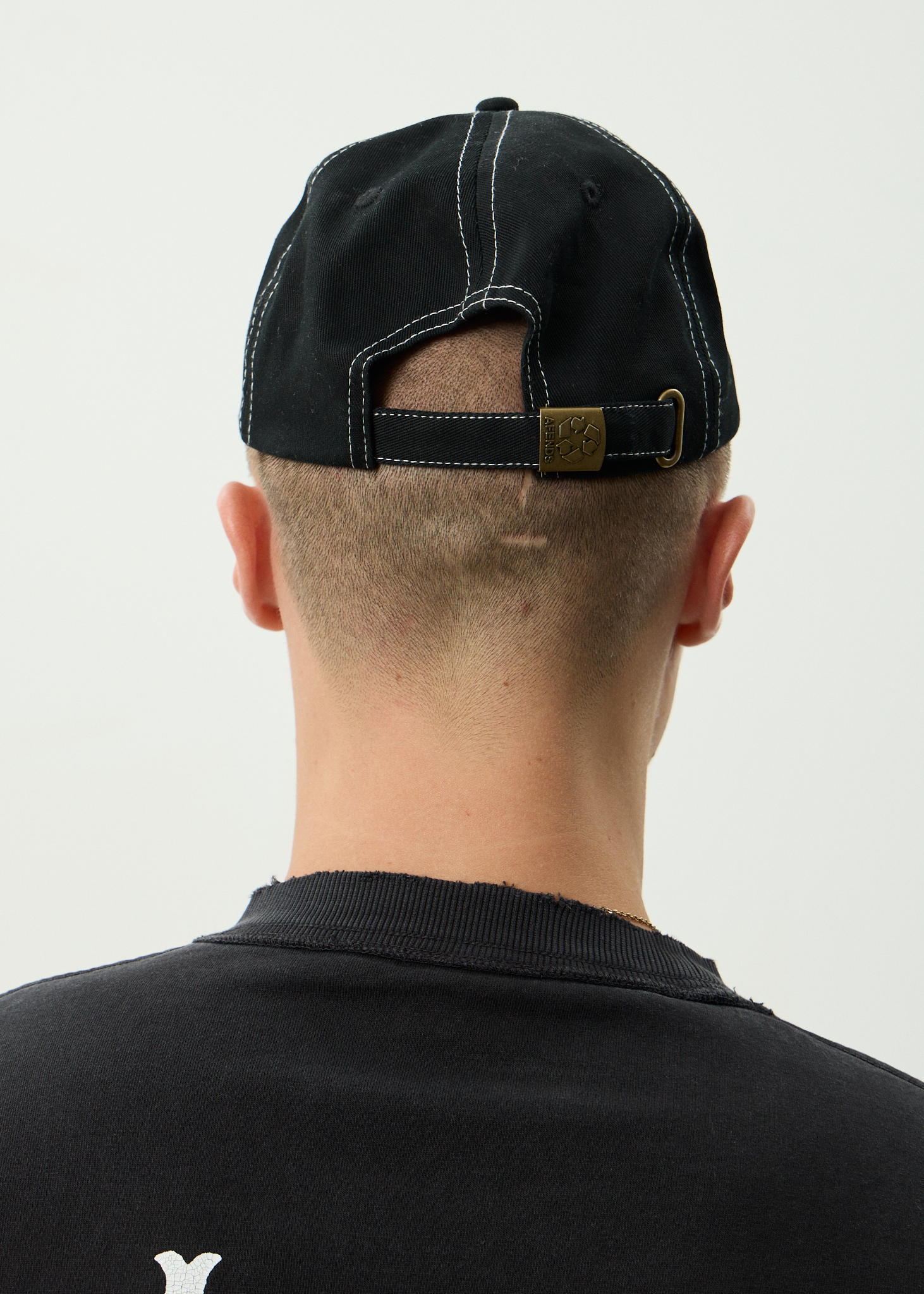 AFENDS Mens Ayy - Recycled Six Panel Cap - Black