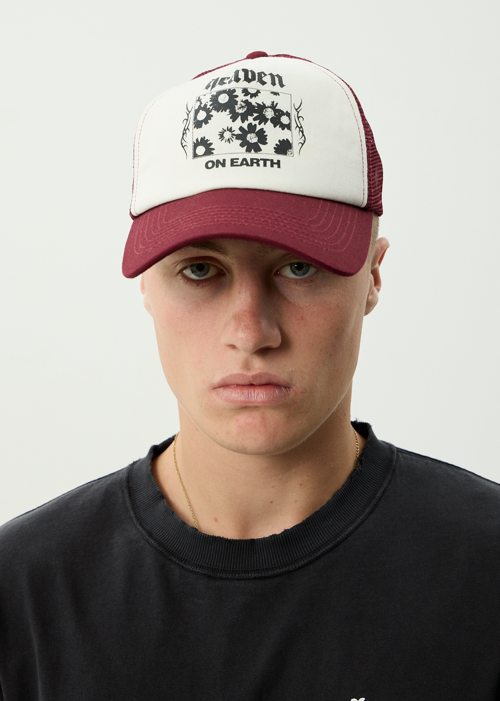 AFENDS Mens Heaven - Recycled Trucker Cap - White