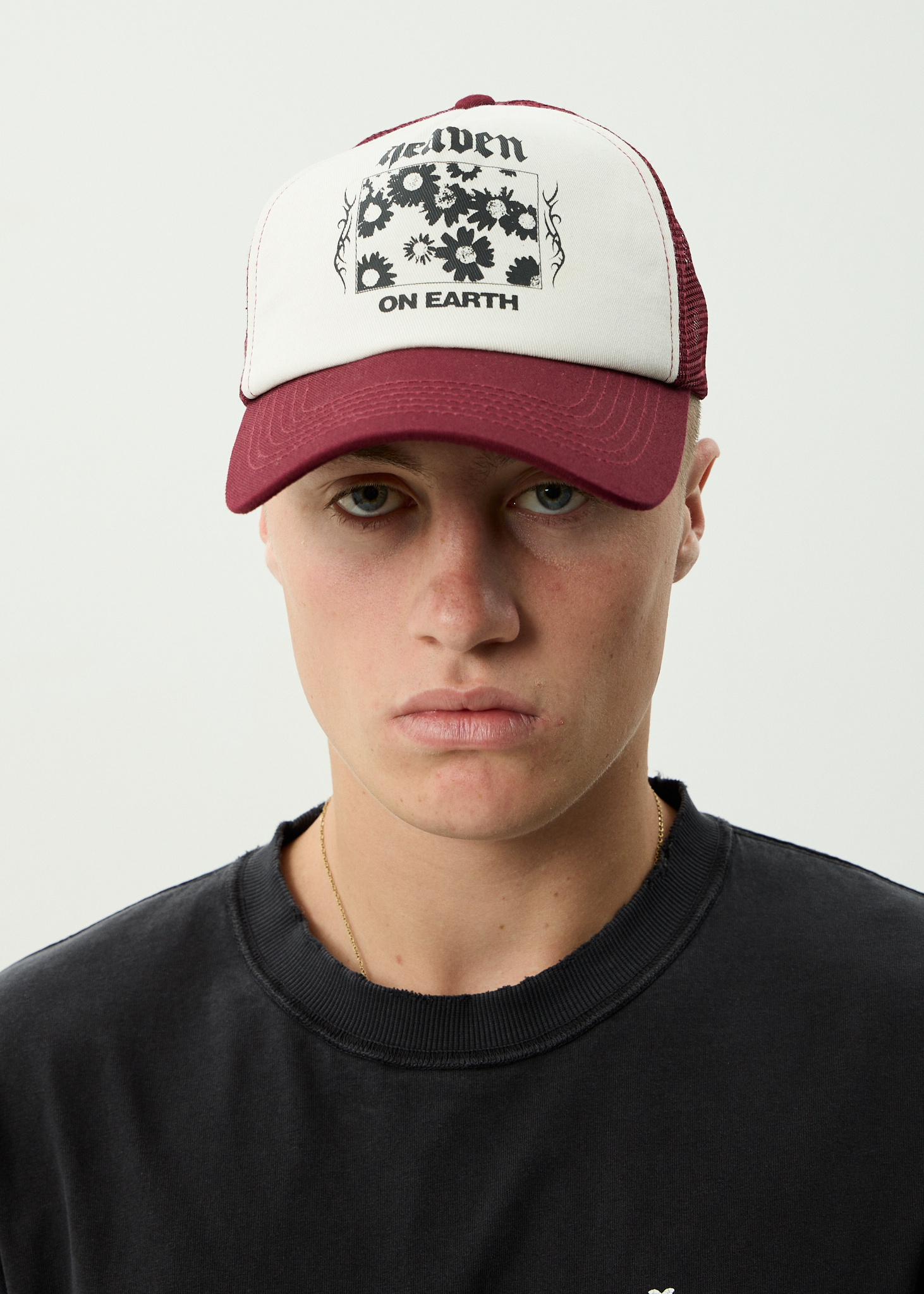 AFENDS Mens Heaven - Recycled Trucker Cap - White