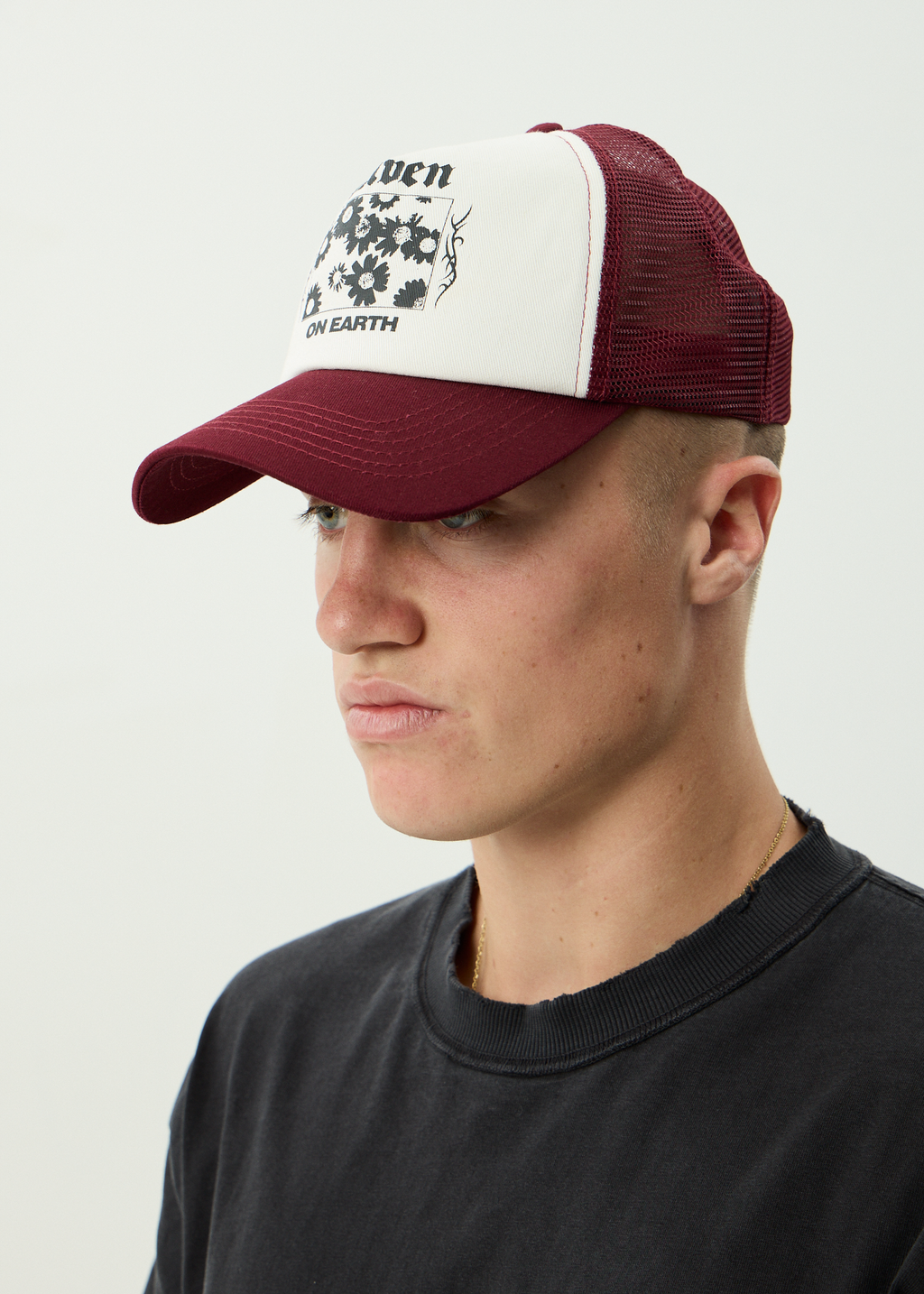 AFENDS Mens Heaven - Recycled Trucker Cap - White