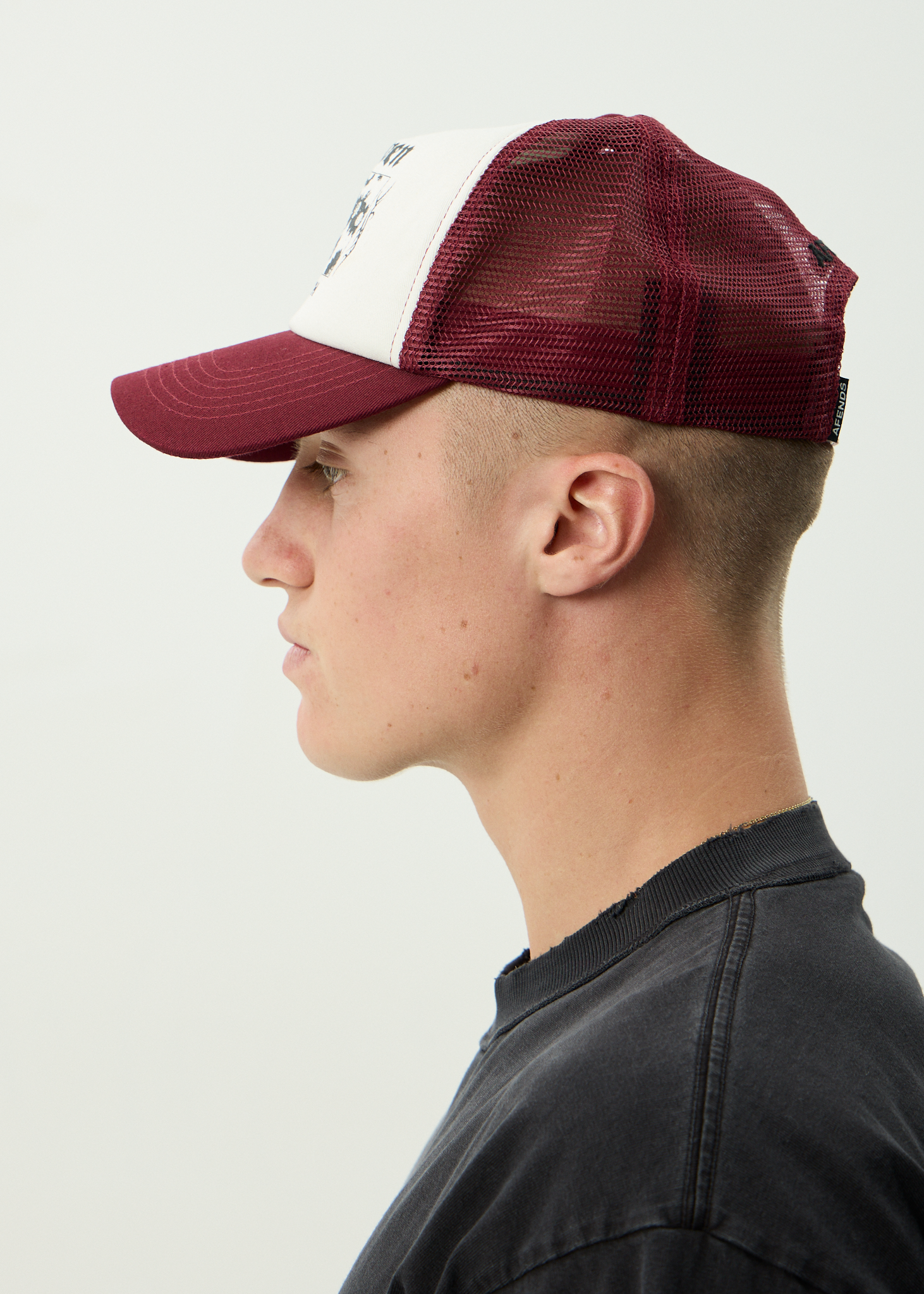 AFENDS Mens Heaven - Recycled Trucker Cap - White