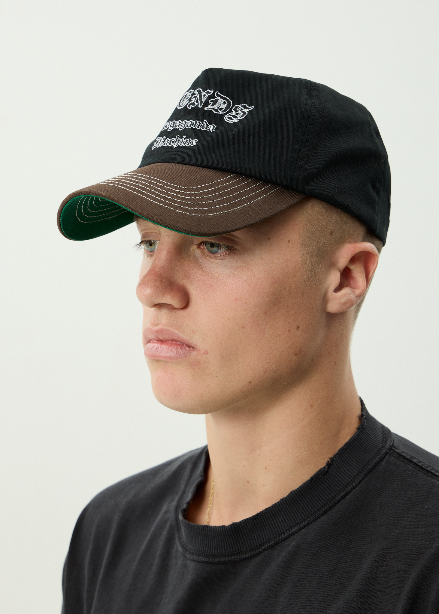 AFENDS Mens Machine - Five Panel Cap - Coffee