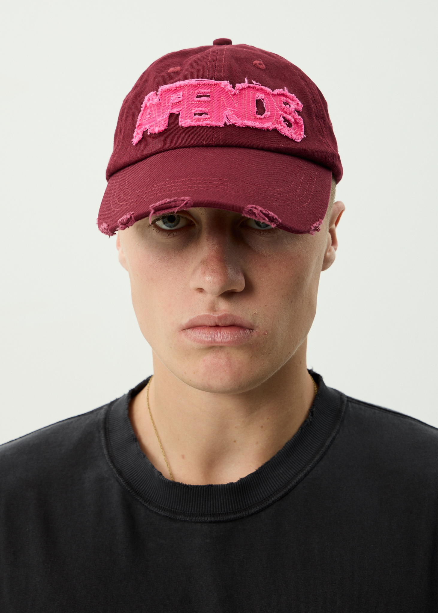 AFENDS Womens Wonders - Recycled Panelled Cap - Burgundy