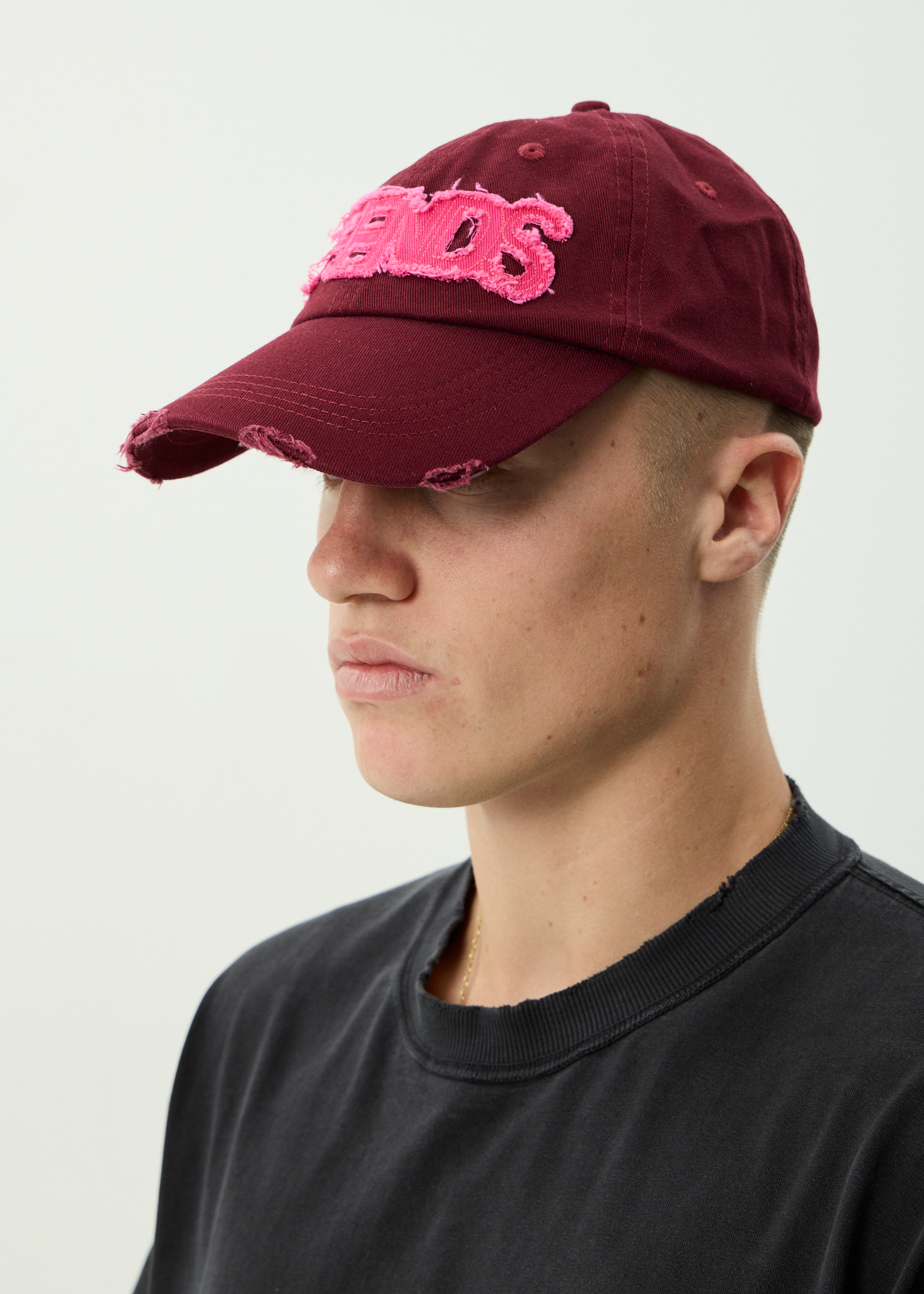 AFENDS Womens Wonders - Recycled Panelled Cap - Burgundy