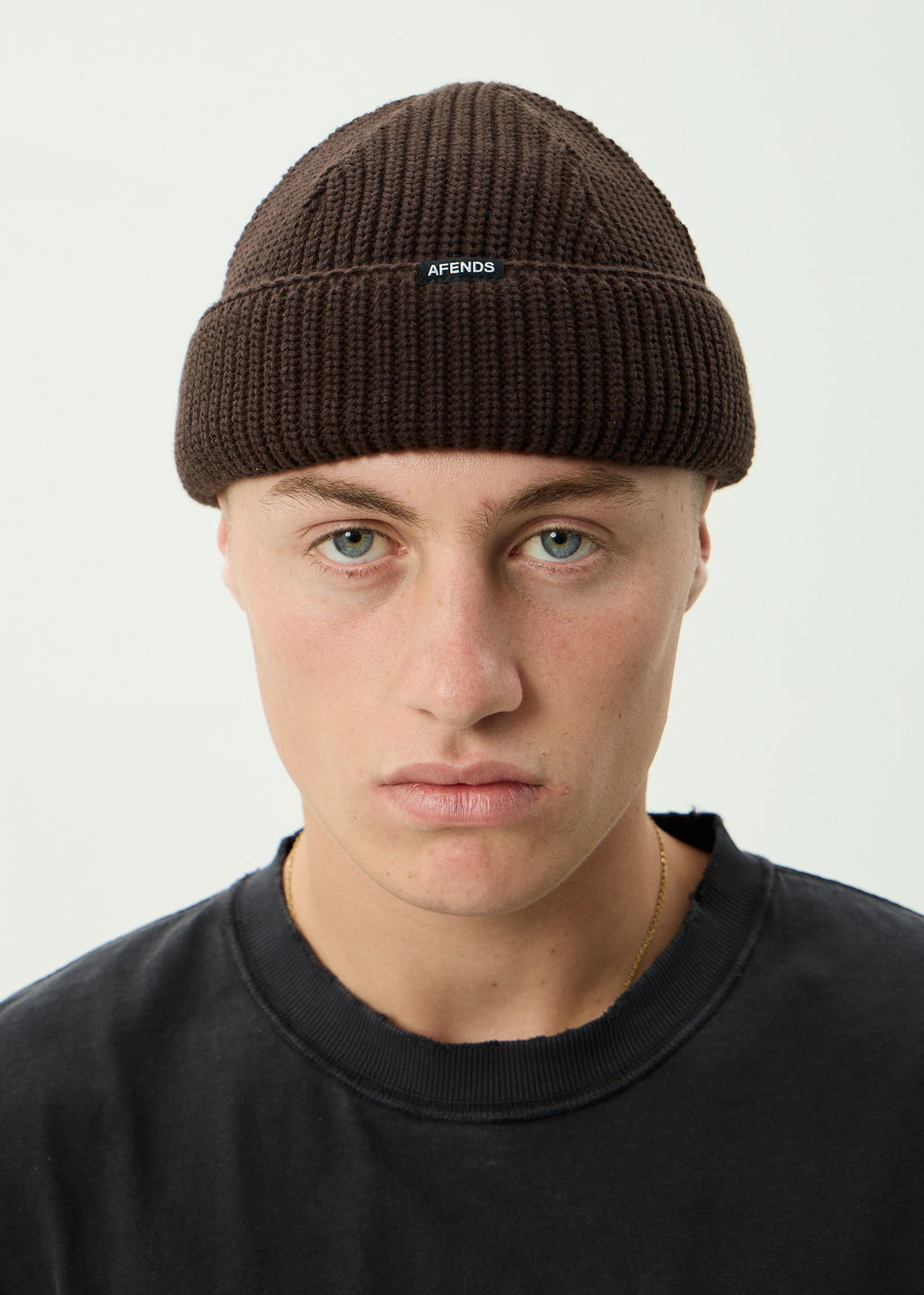 AFENDS Mens Thc - Hemp Wharfie Beanie - Coffee