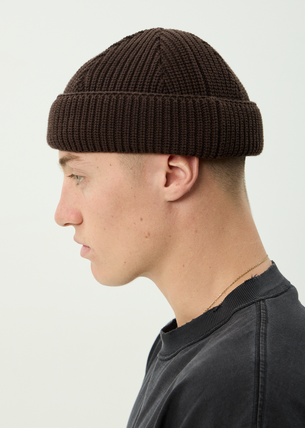AFENDS Mens Thc - Hemp Wharfie Beanie - Coffee
