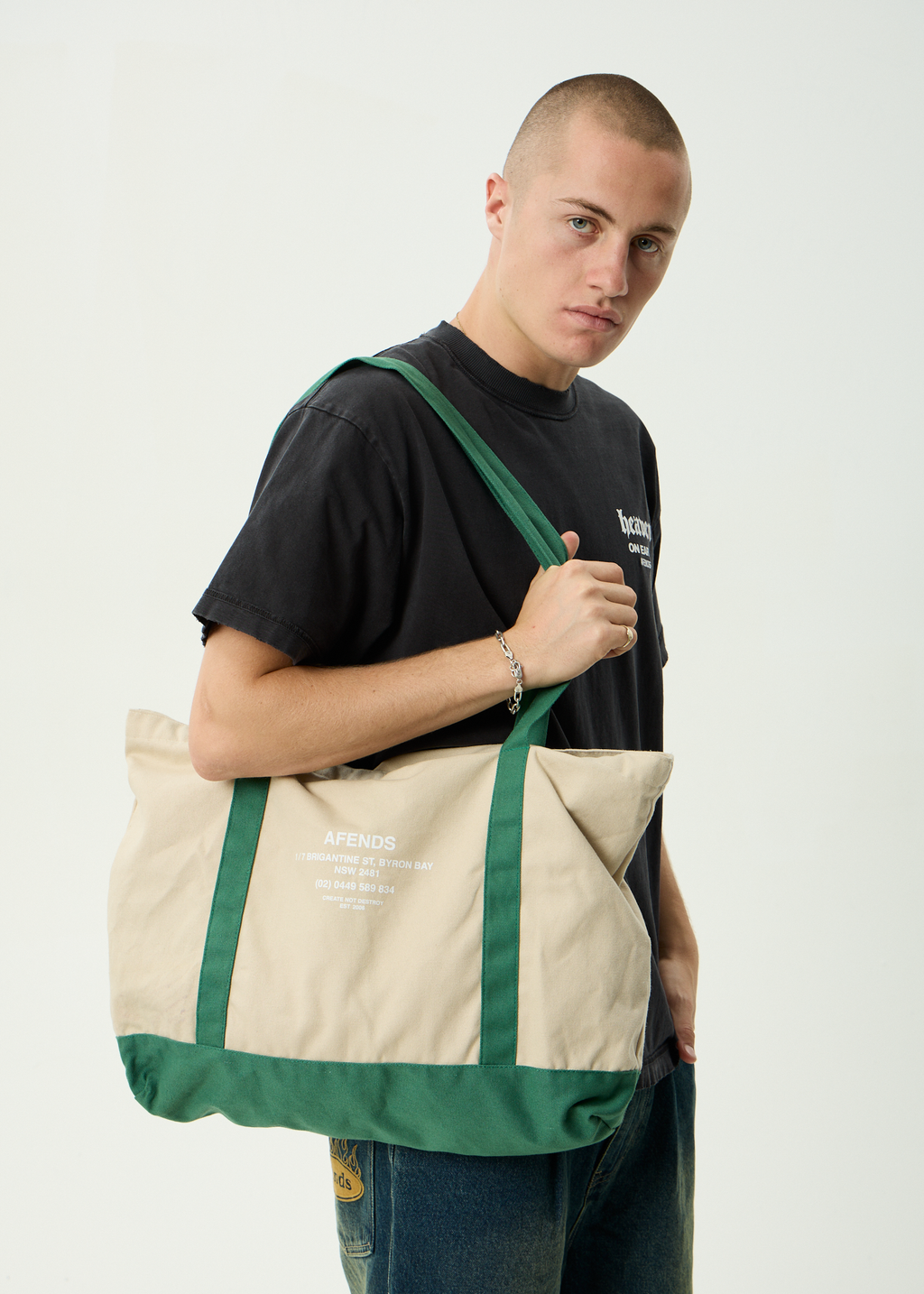 AFENDS Mens Hq - Tote Bag - Natural