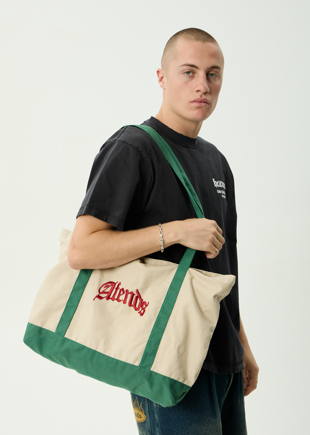 AFENDS Mens Hq - Tote Bag - Natural