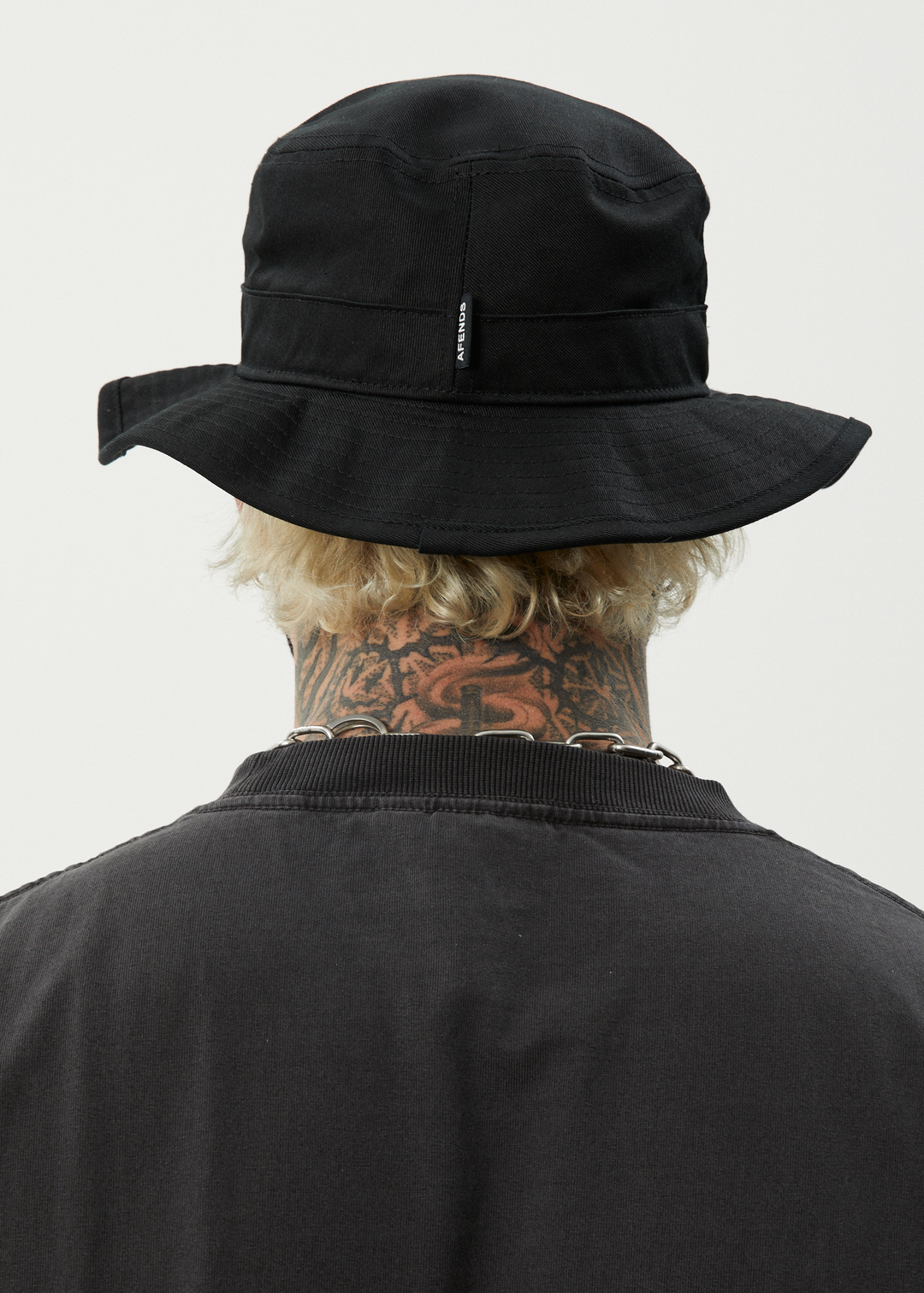 AFENDS Mens Flame - Bucket Hat - Black