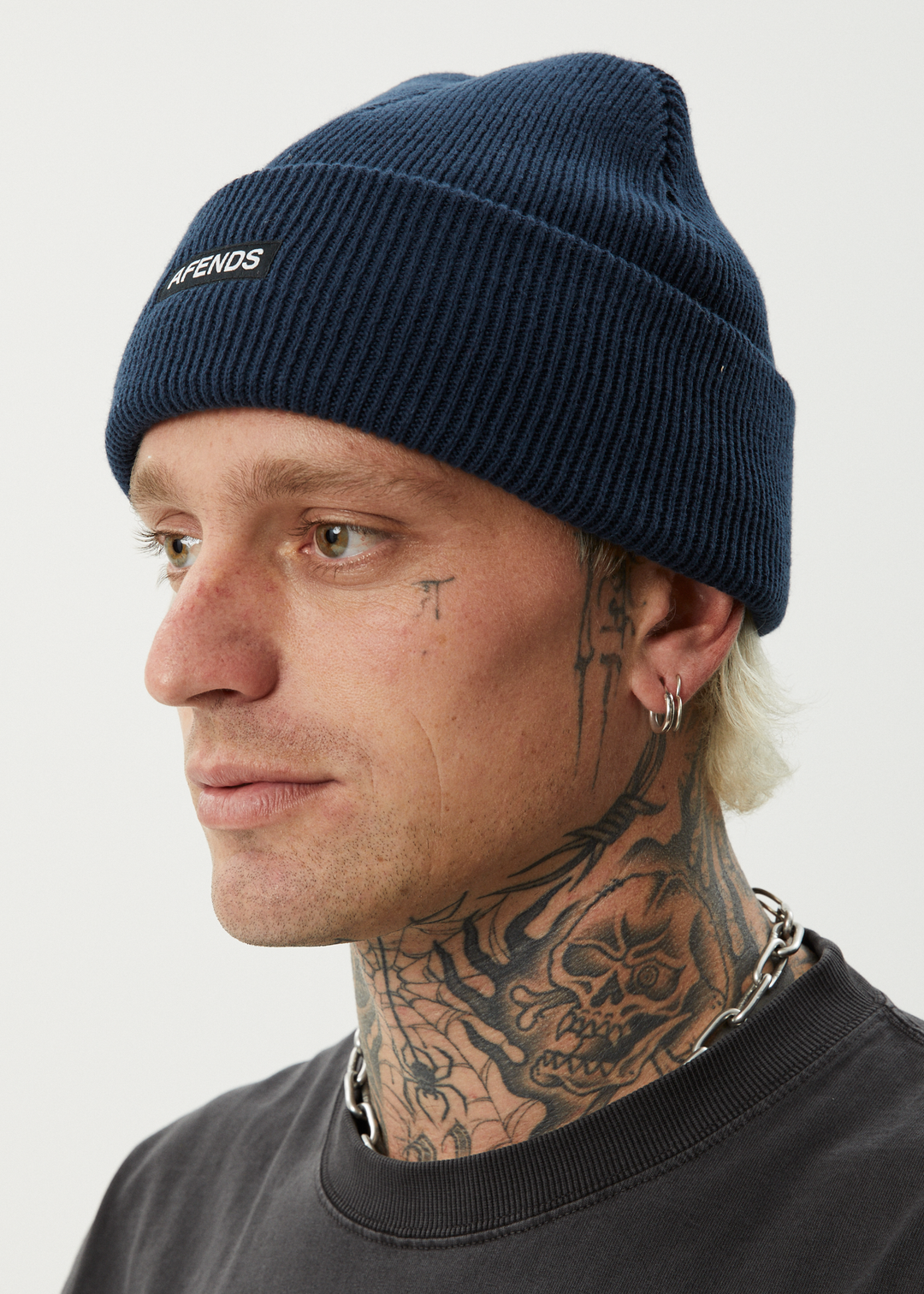 AFENDS Mens Hometown - Beanie - Navy