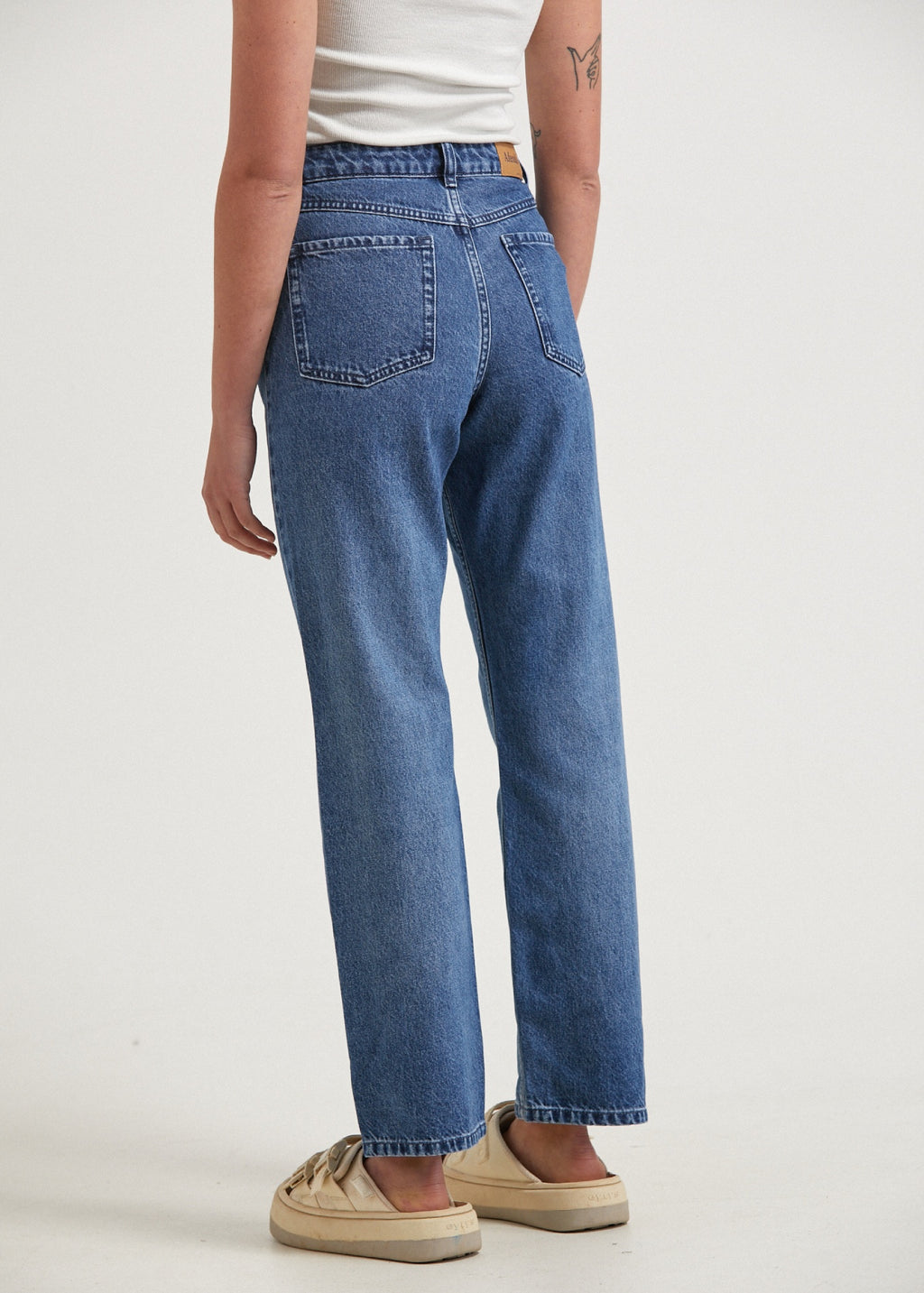 AFENDS Womens Violet - Denim Straight Leg Jean - Authentic Blue