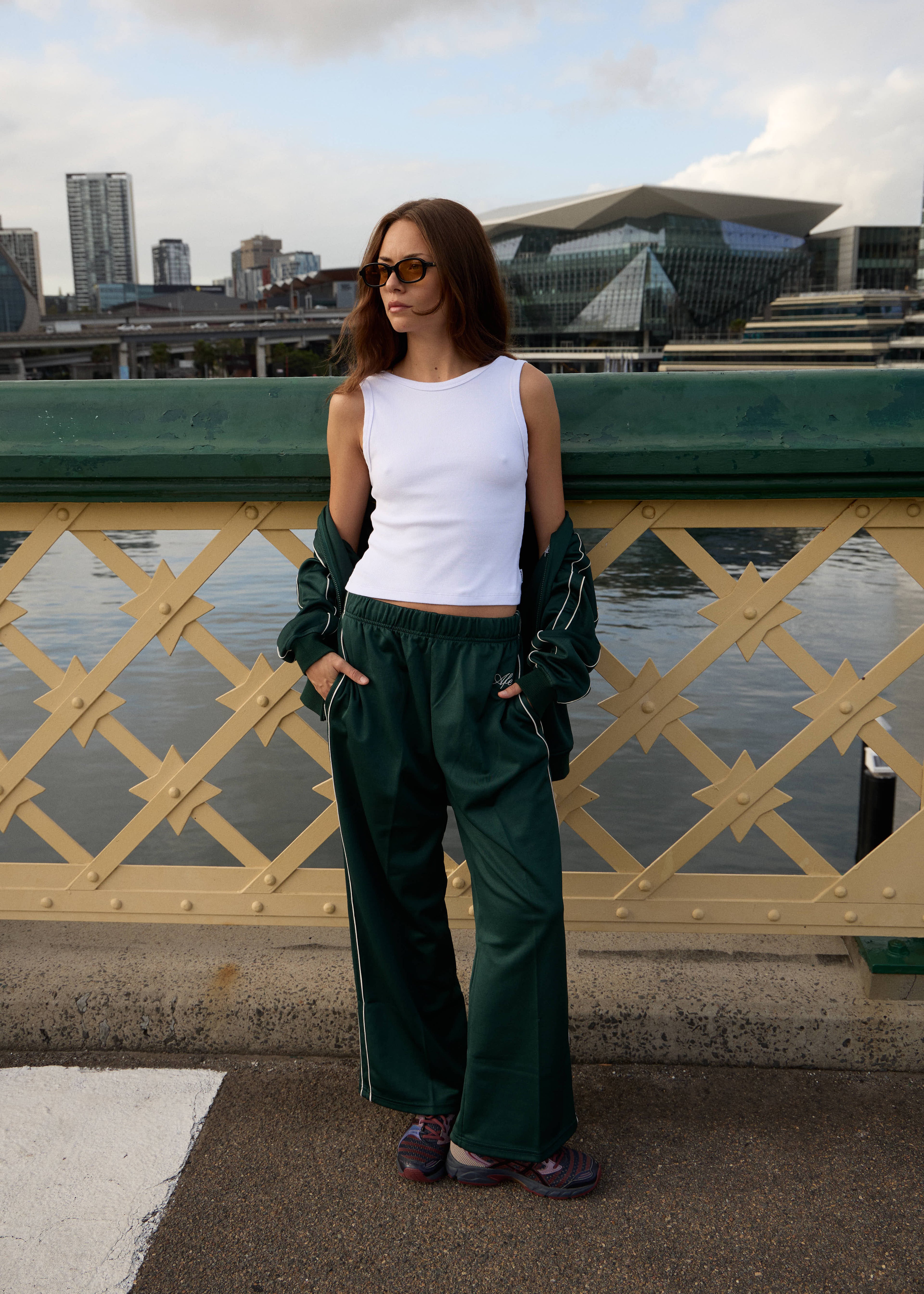 AFENDS Womens Avenue - Track Pant - Pine