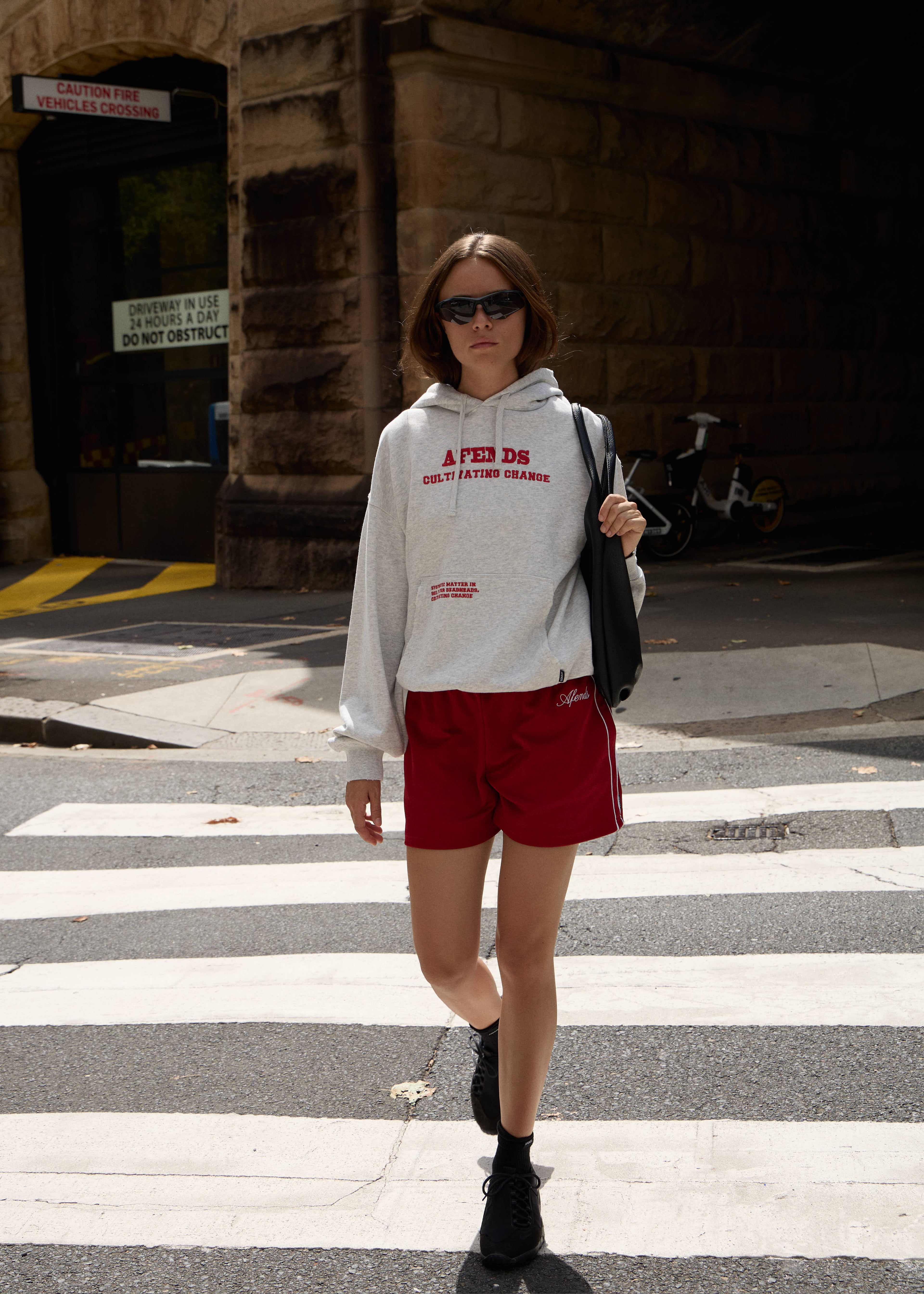 AFENDS Womens Avenue - Track Short - Ketchup