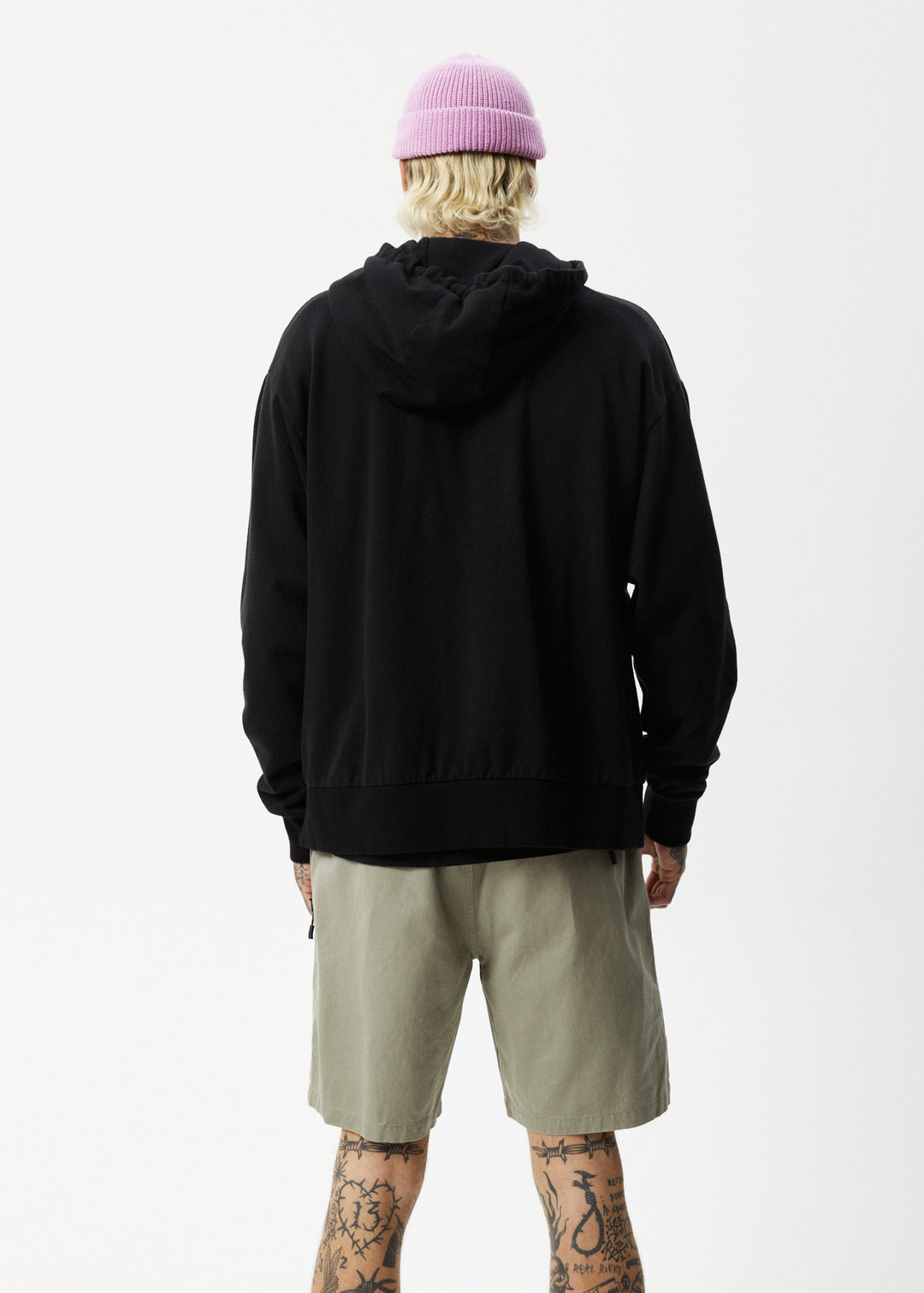 AFENDS Mens All Day - Relaxed Hoodie - Black 