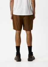 Afends Mens Baywatch Liquid Space - Elastic Waist Shorts - Toffee - Afends mens baywatch liquid space   elastic waist shorts   toffee 