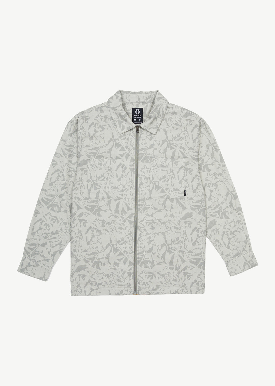 AFENDS Mens Bouquet - Canvas Jacket - Olive Floral 