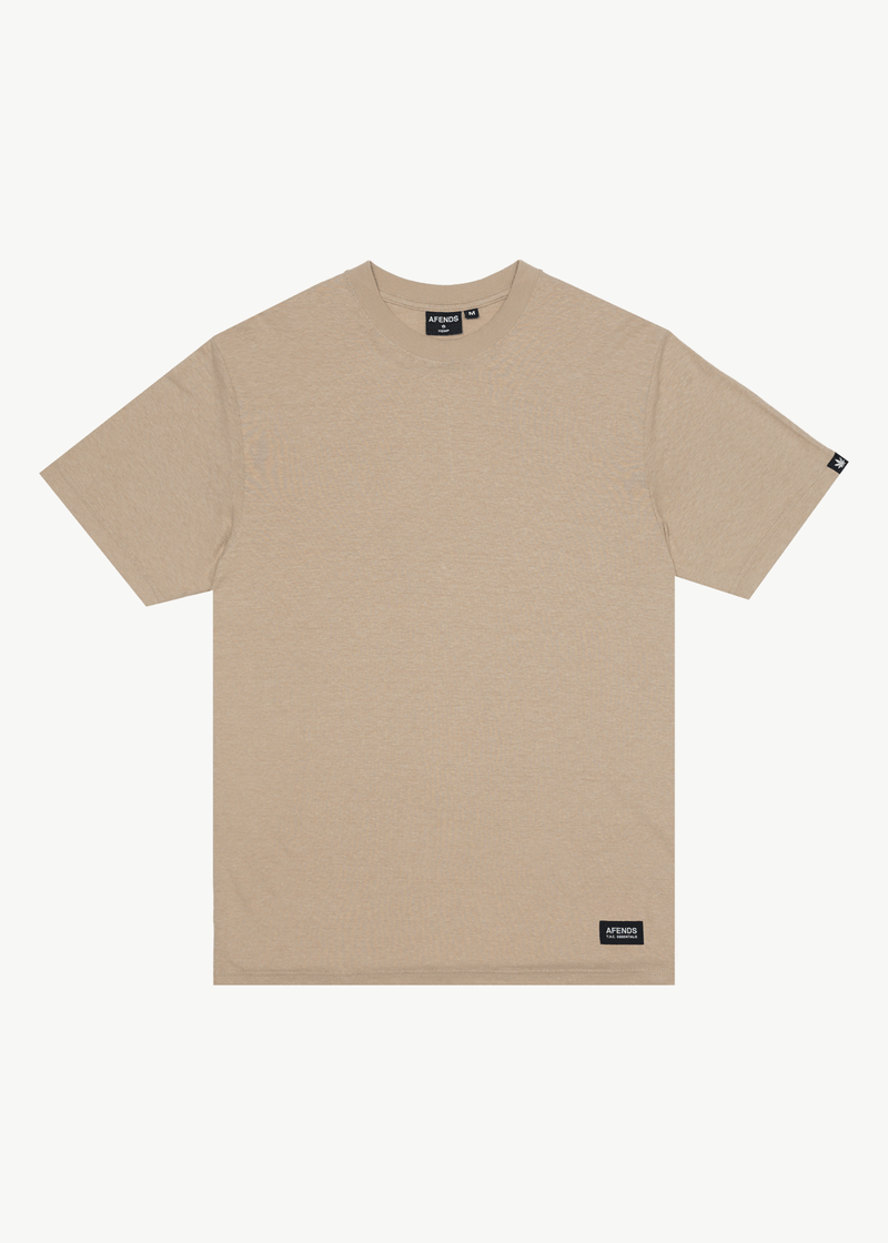 AFENDS Mens Classic - Retro Fit Tee - Taupe