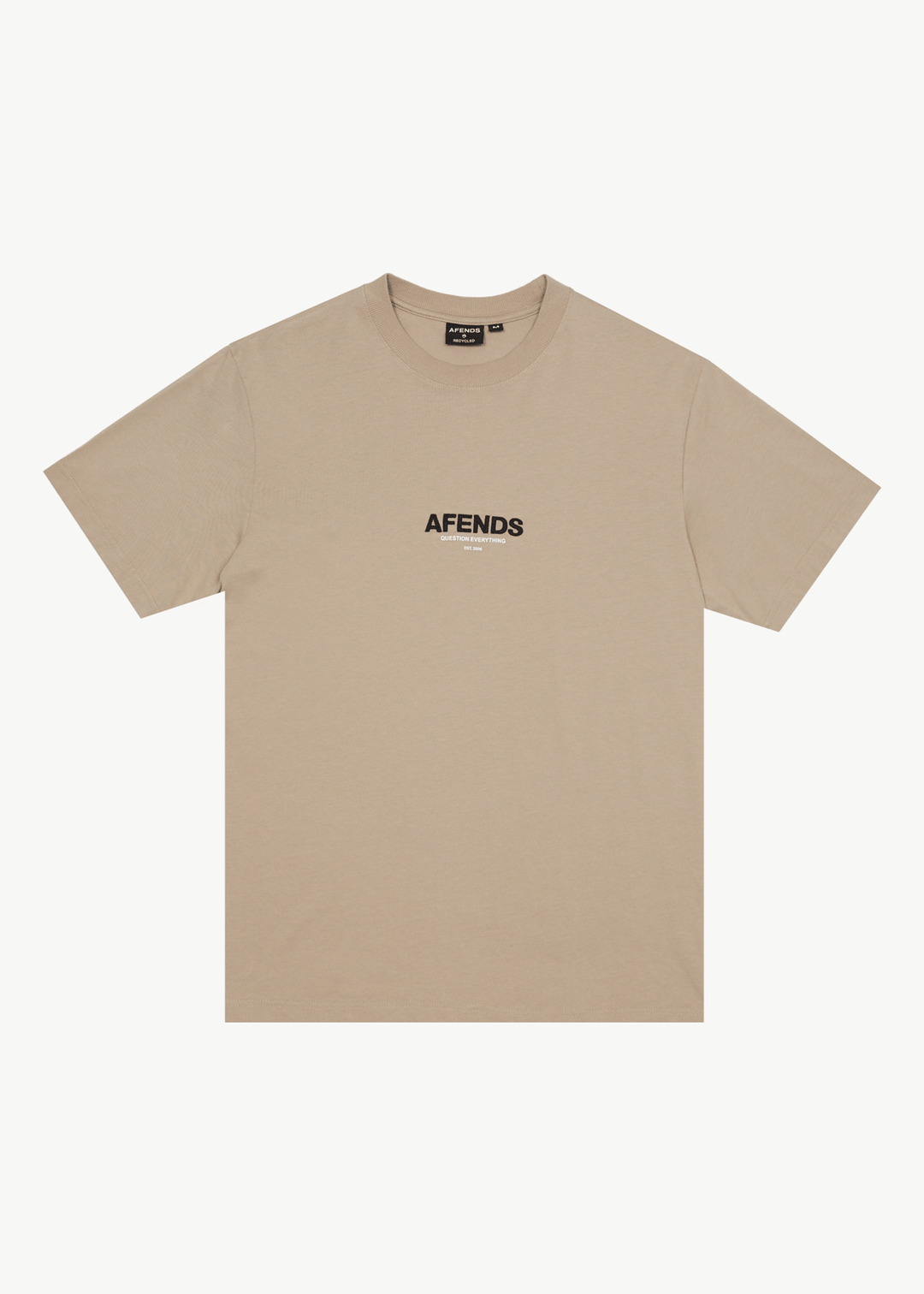 AFENDS Mens Vinyl - Retro Fit Tee - Taupe 