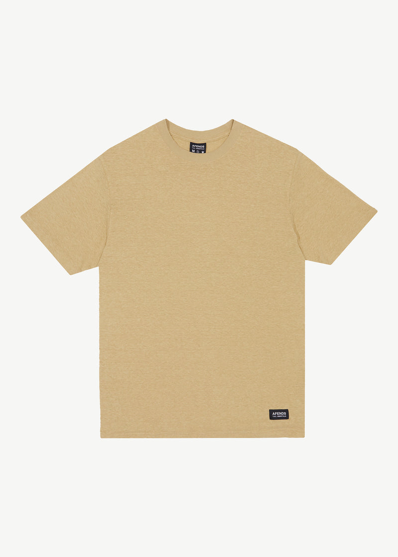 AFENDS Mens Classic - Retro Fit Tee - Camel