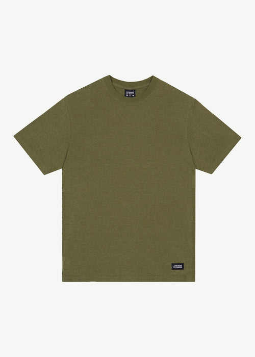 Afends Mens Classic - Hemp Retro T-Shirt - Military