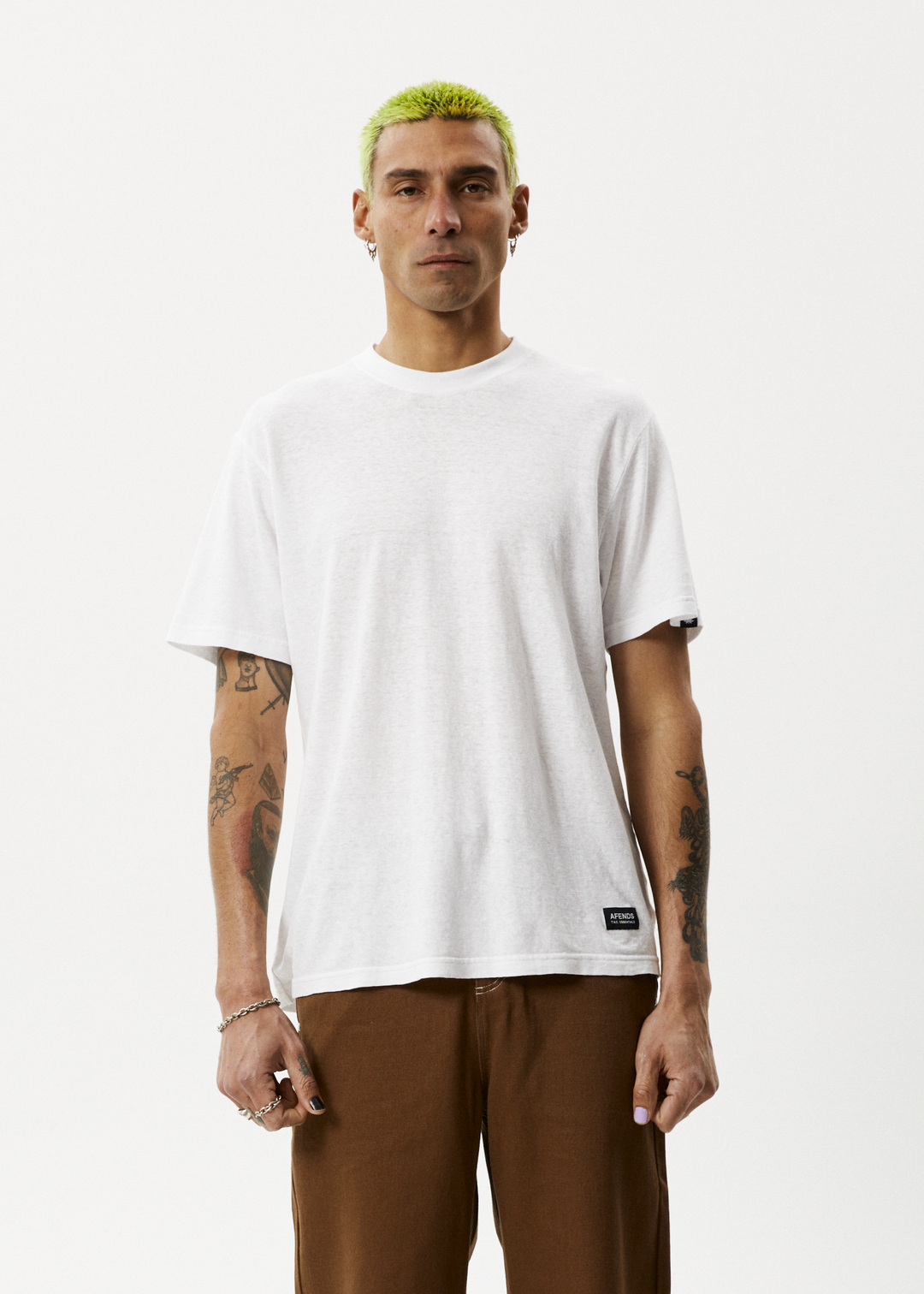 AFENDS Mens Classic - Retro Fit Tee - White 