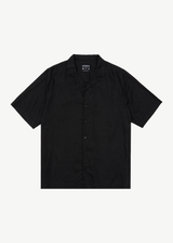 Afends Mens Daily - Hemp Cuban Short Sleeve Shirt - Black - Afends mens daily   hemp cuban short sleeve shirt   black 