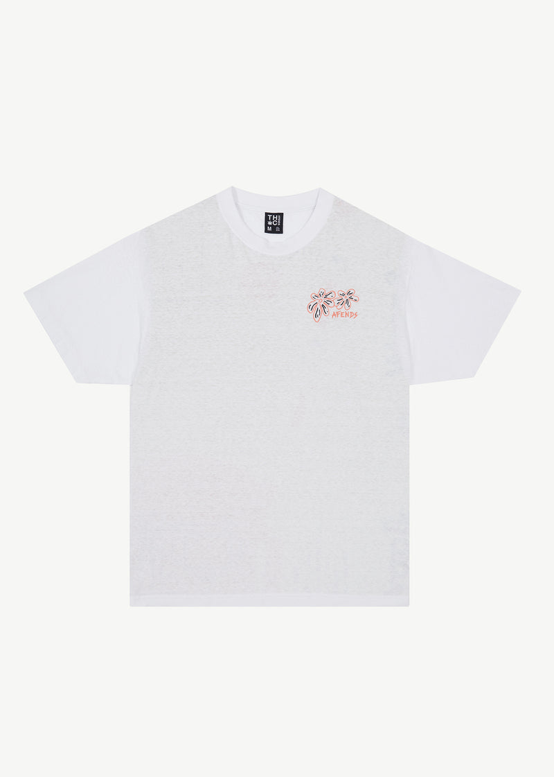 Afends Mens Dazed - Boxy Graphic T-Shirt - White