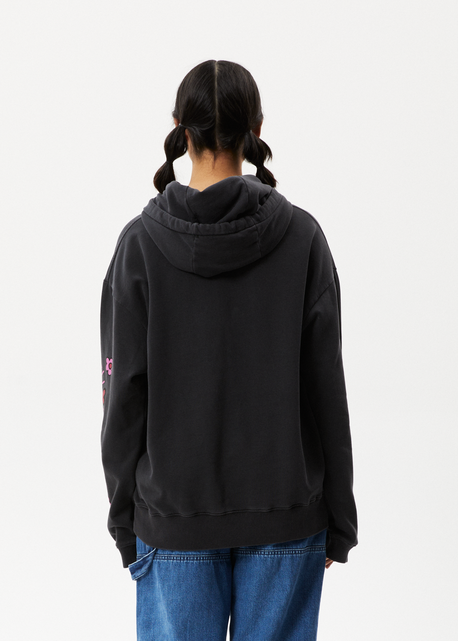 Afends Mens F Plastic - Graphic Hoodie - Stone Black - Afends AU.