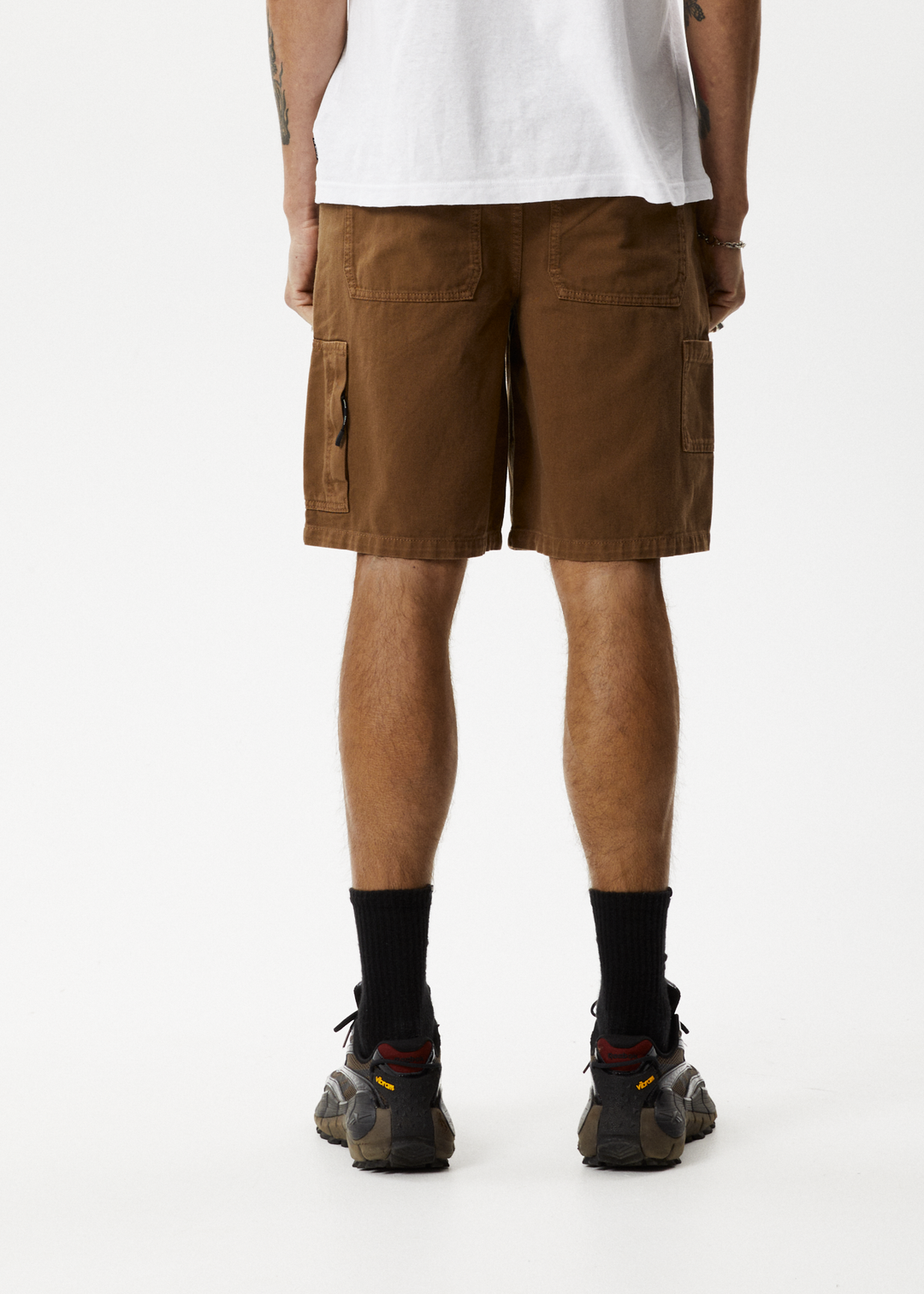 AFENDS Mens Harper - Carpenter Shorts 22" - Toffee 