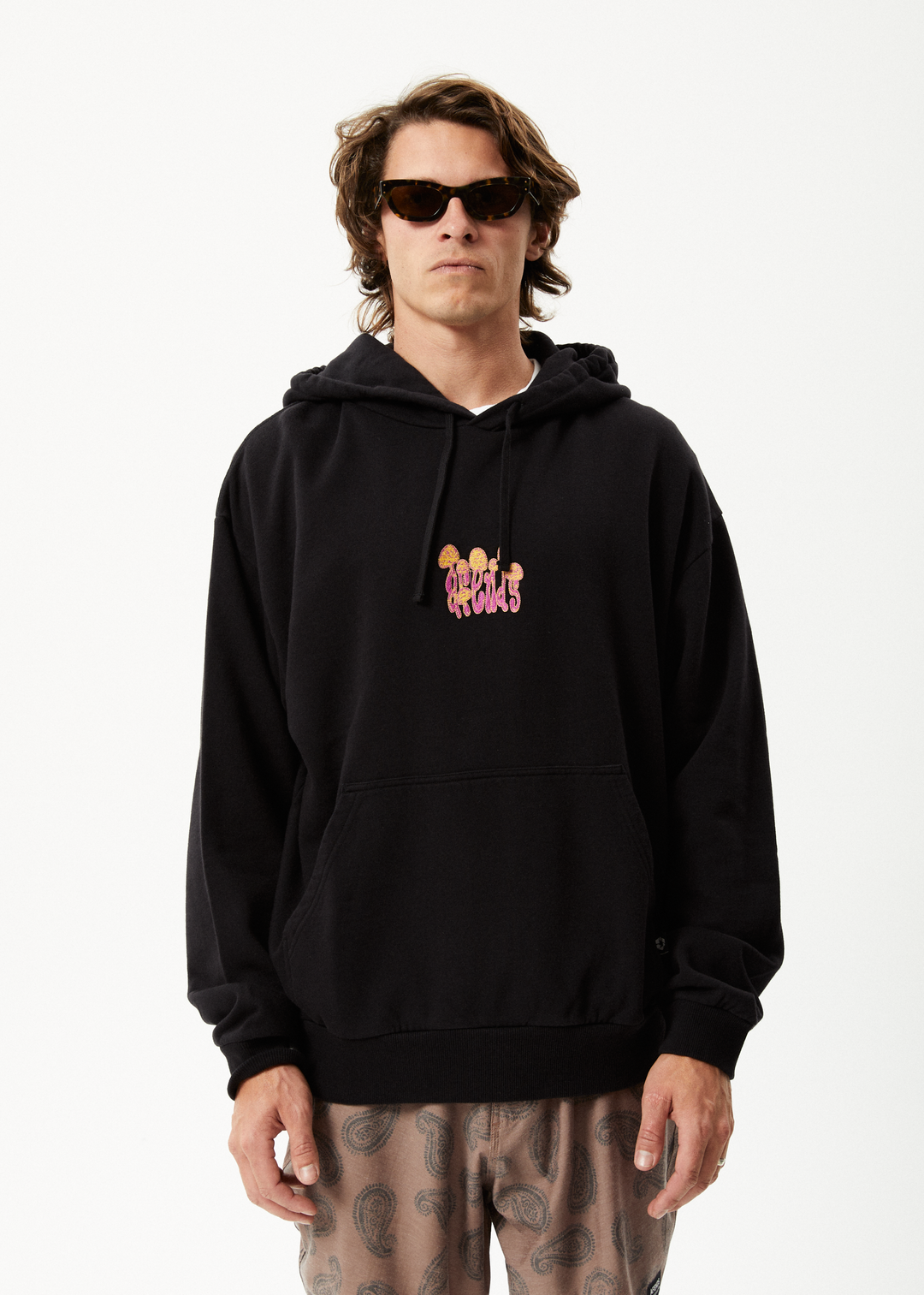 AFENDS Mens Intergalactic Graphic Hoodie Black