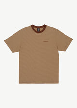 Afends Mens Invisible - Retro T-Shirt - Toffee Stripe - Afends mens invisible   retro t shirt   toffee stripe 