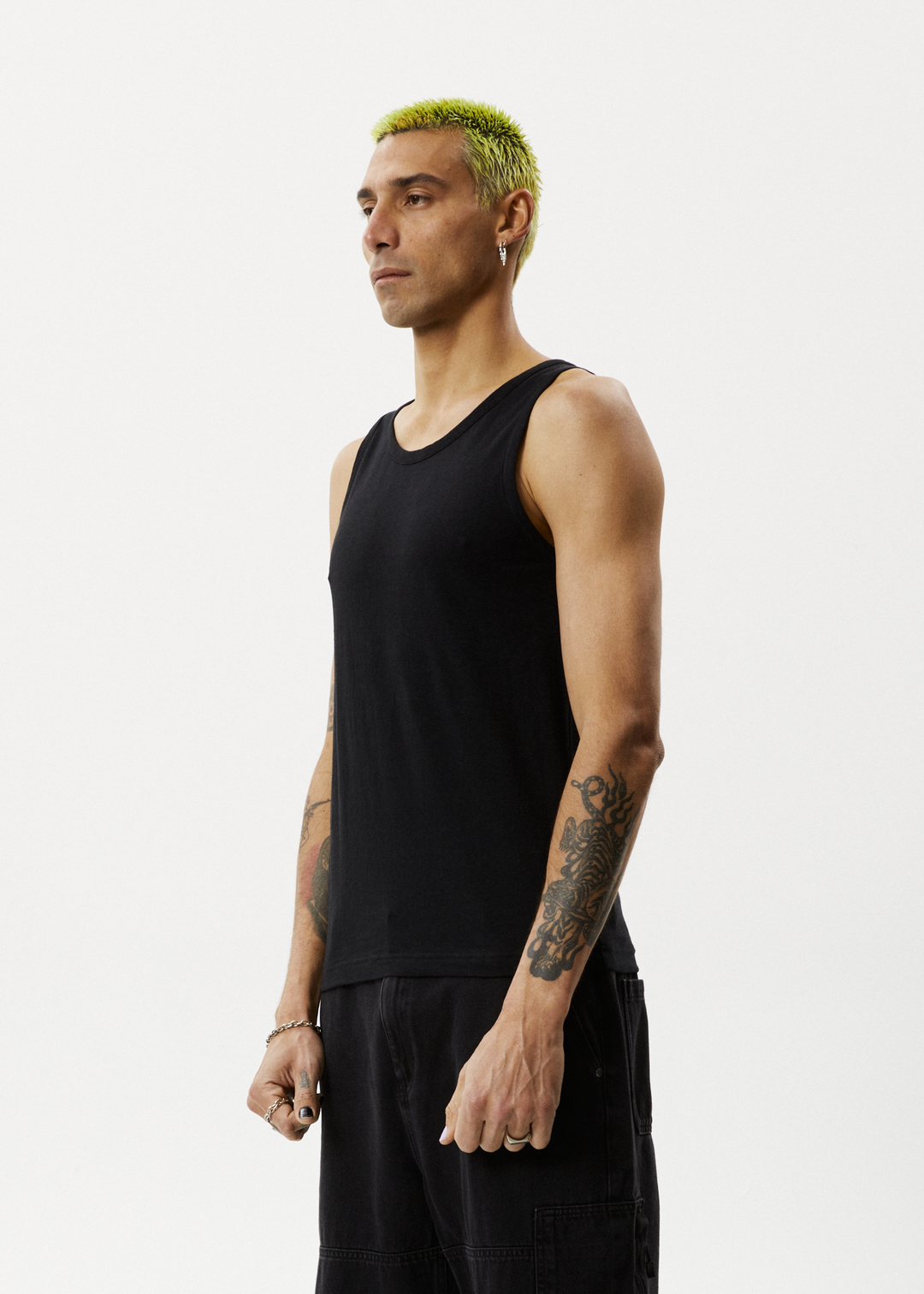 AFENDS Mens Laidback - Singlet - Black 