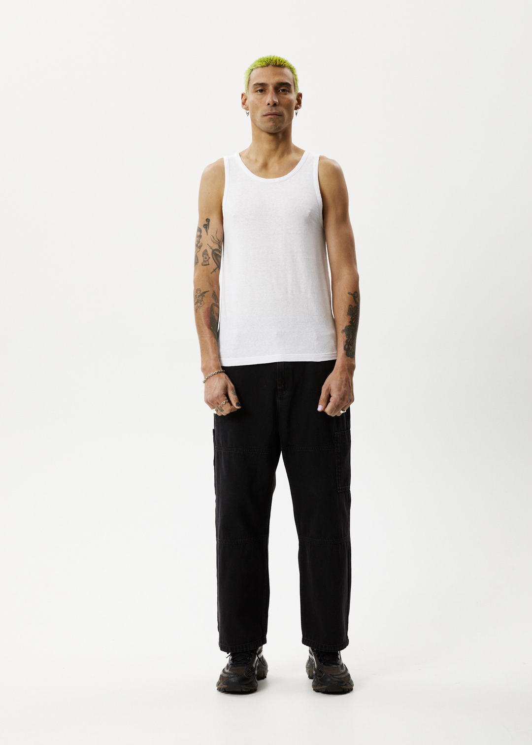 AFENDS Mens Laidback - Singlet - White 