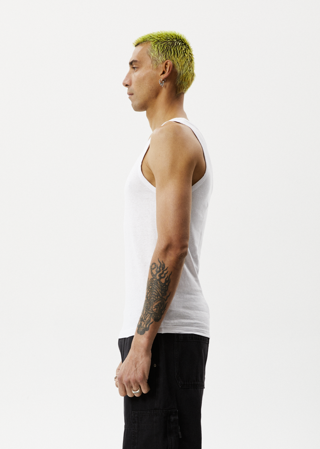 AFENDS Mens Laidback - Singlet - White 