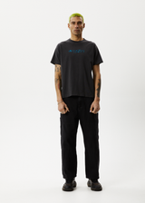 Afends Mens Melted - Boxy Logo T-Shirt - Stone Black - Afends mens melted   boxy logo t shirt   stone black 