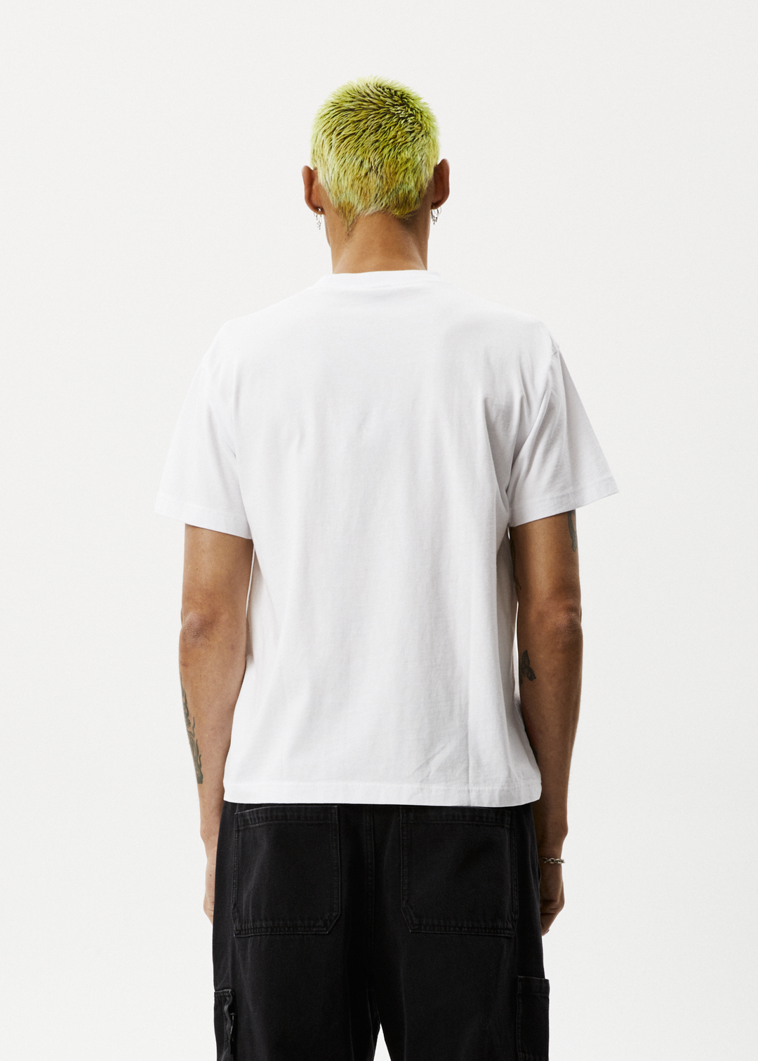 AFENDS Mens Melted - Boxy Logo T-Shirt - White 