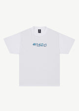 Afends Mens Melted - Boxy Logo T-Shirt - White - Afends mens melted   boxy logo t shirt   white 