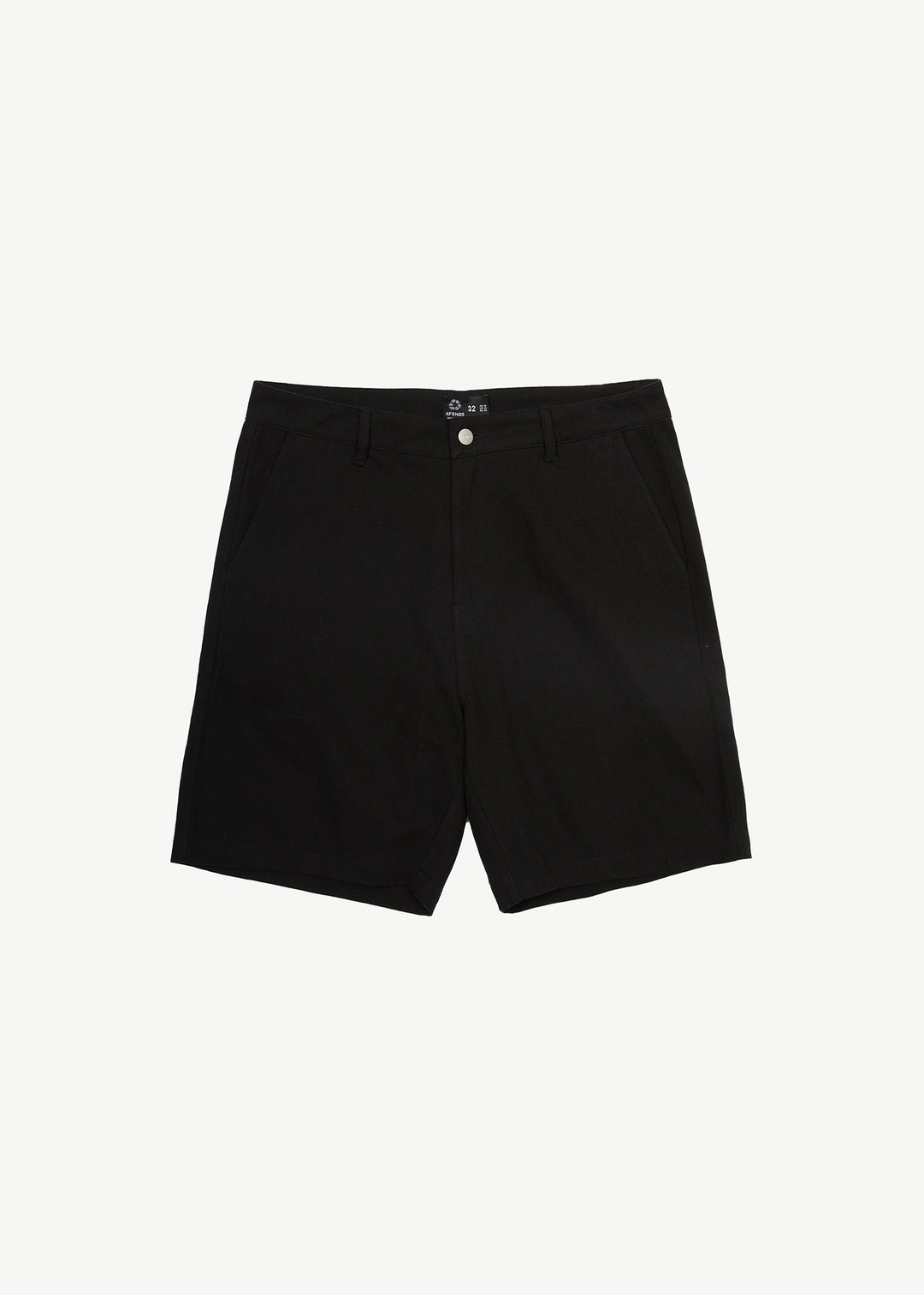 AFENDS Mens Ninety Twos - Chino Shorts - Black 