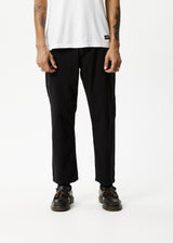 Afends Mens Ninety Twos - Recycled Twill Relaxed Pants - Black - Afends mens ninety twos   recycled twill relaxed pants   black 