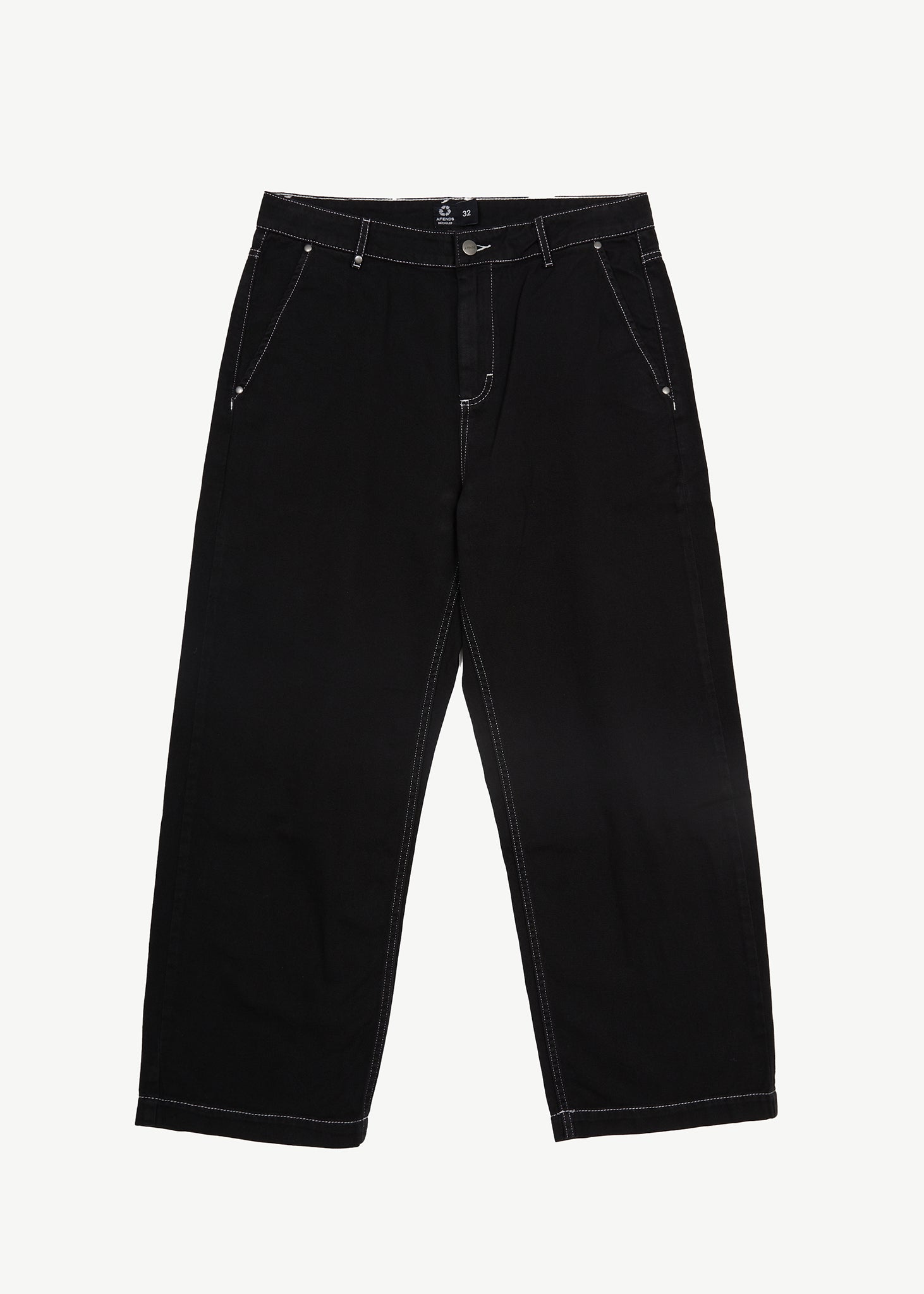 AFENDS Mens Pablo - Baggy Pant - Black